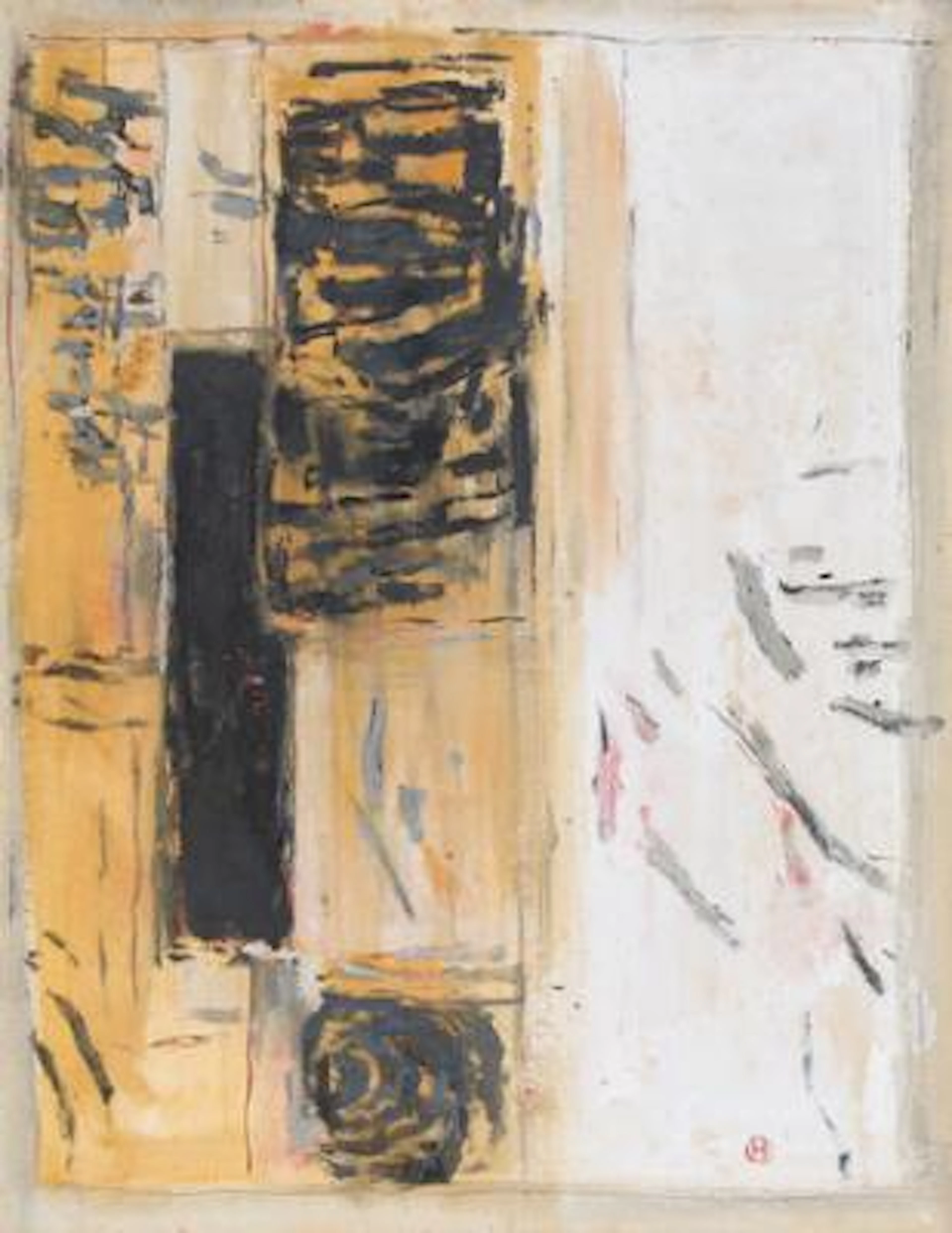 Preben Hornung: "Atelierbillede", 1971. Signed monogram. Oil on paper