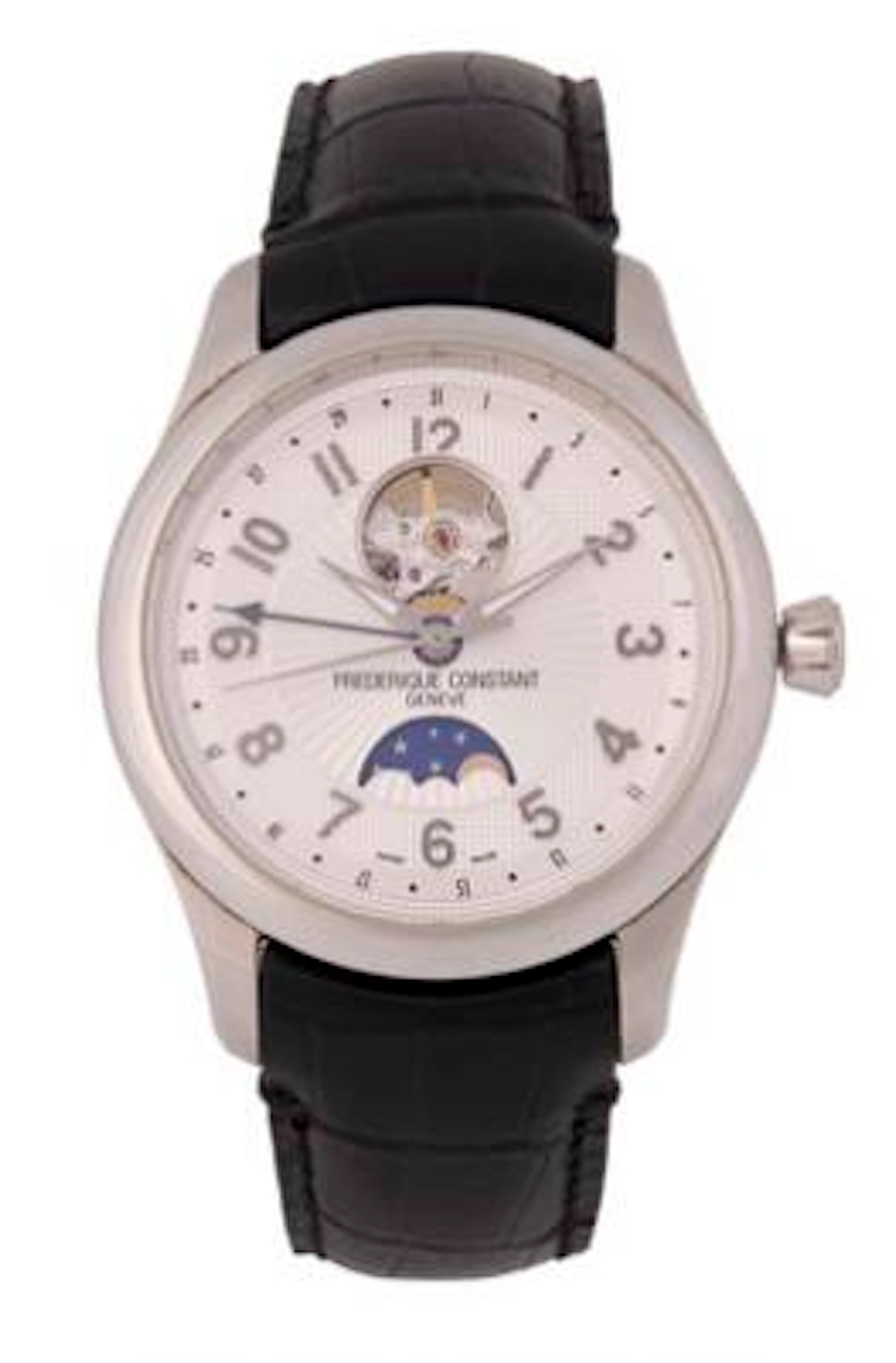 Frederique Constant: Maxime Moonphase of steel, ref. 361 601. Mechanical