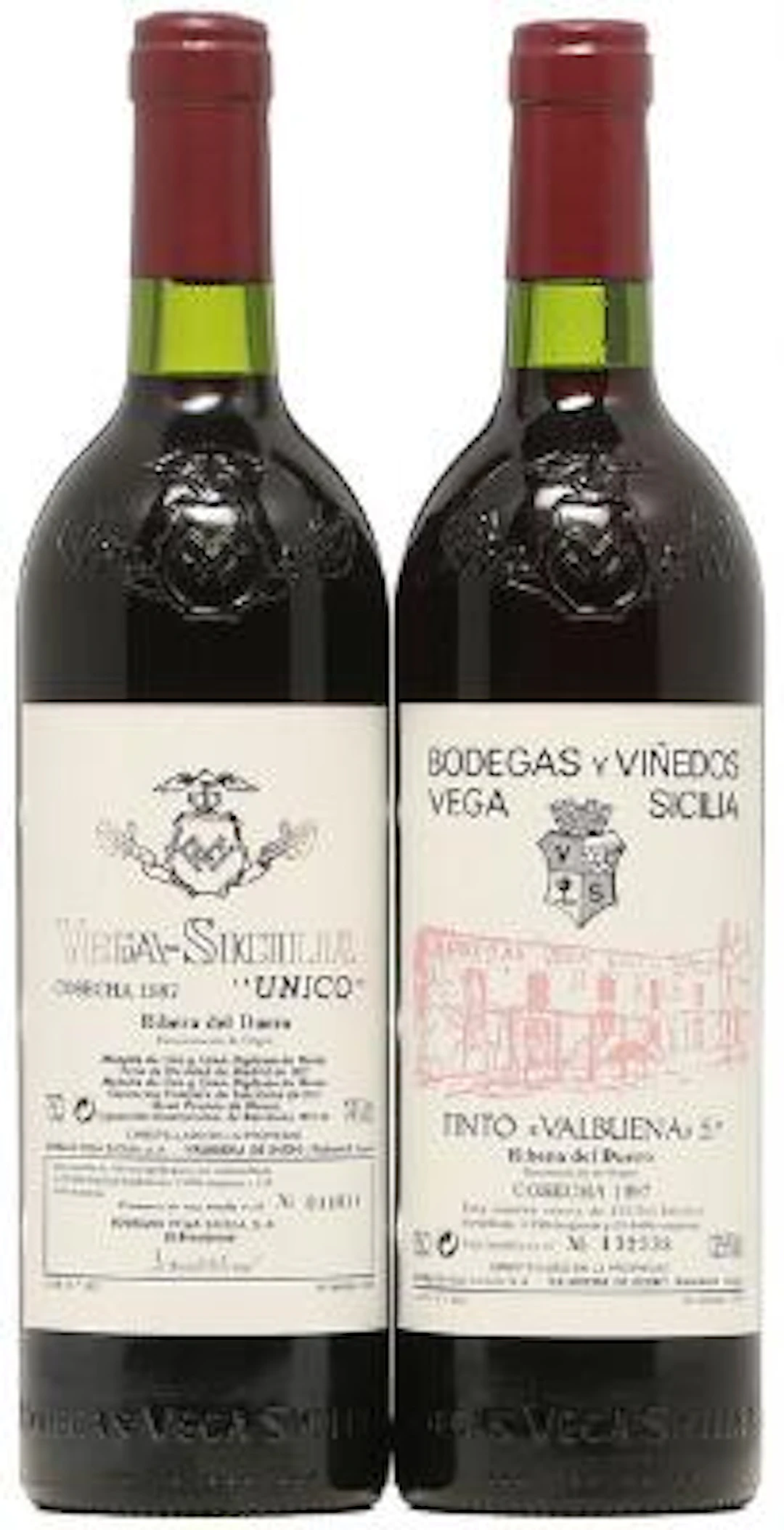1 bt. Vega Sicilia Unico, Ribera del Duero 1987 A (hf/in). etc. Total