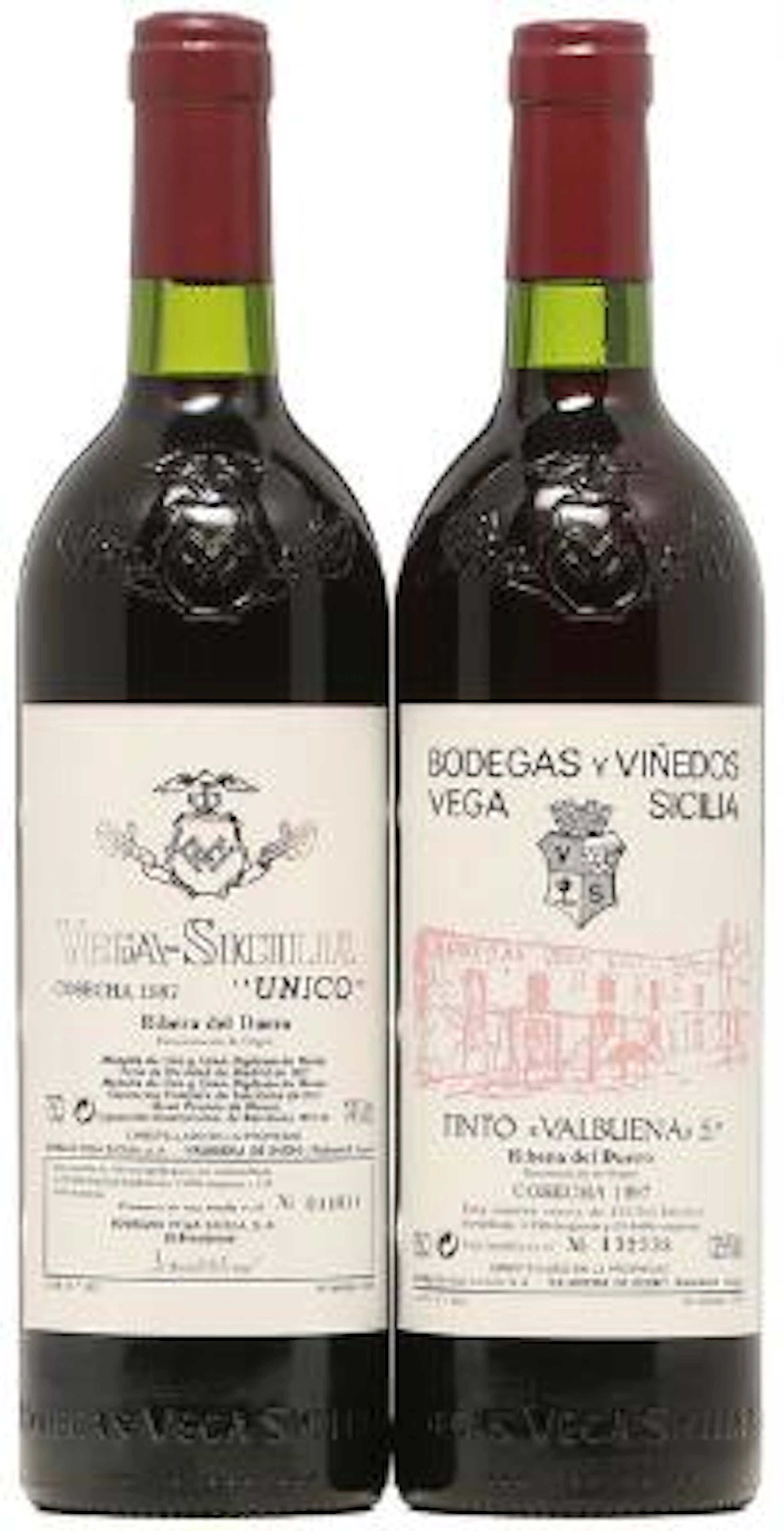 1 bt. Vega Sicilia Unico, Ribera del Duero 1987 A (hf/in). etc. Total