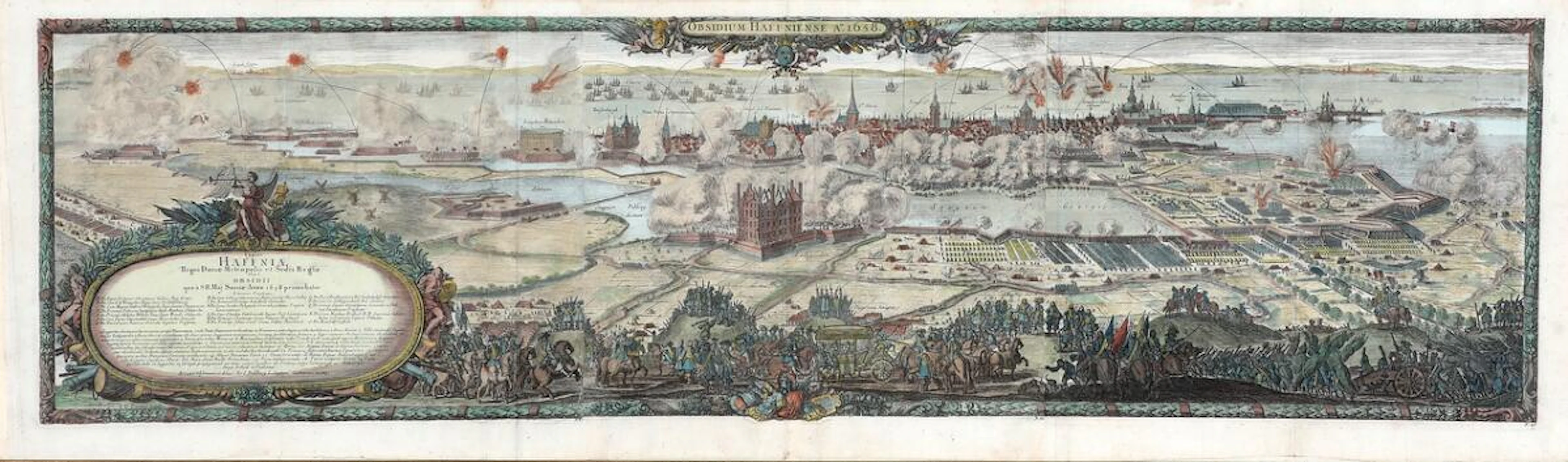 Erik Dahlbergh: The Assault on Copenhagen. 1658. Handcoloured engraving.