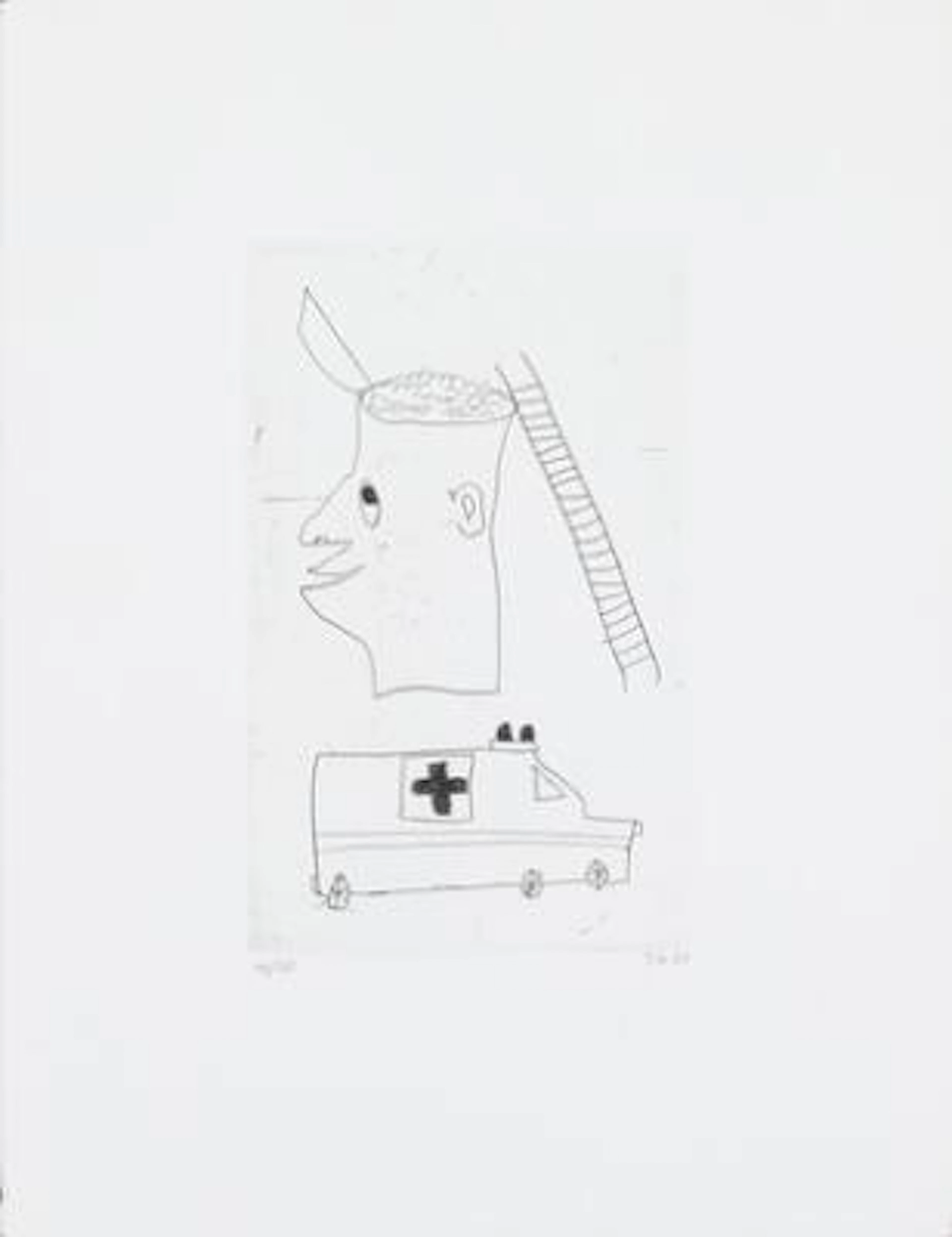 Frederik Næblerød: Untitled. Signed F.N. 20, 44/160. Etching. Sheet