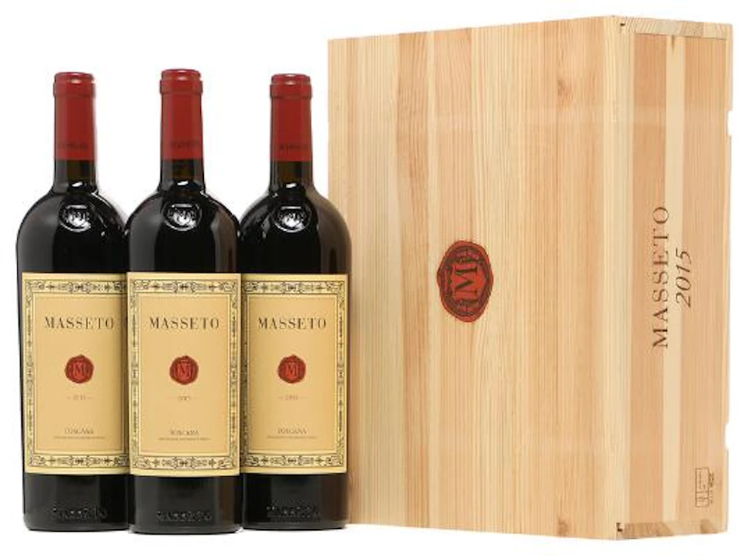 3 bts. Masseto, Tenuta dell'Ornellaia, Toscana IGT 2015 A (hf/in).