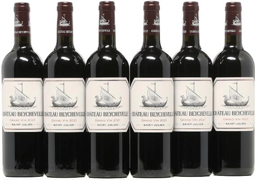 6 bts. Château Beychevelle, Saint - Julien. 4. Cru Classé 2021 A (hf/in).
