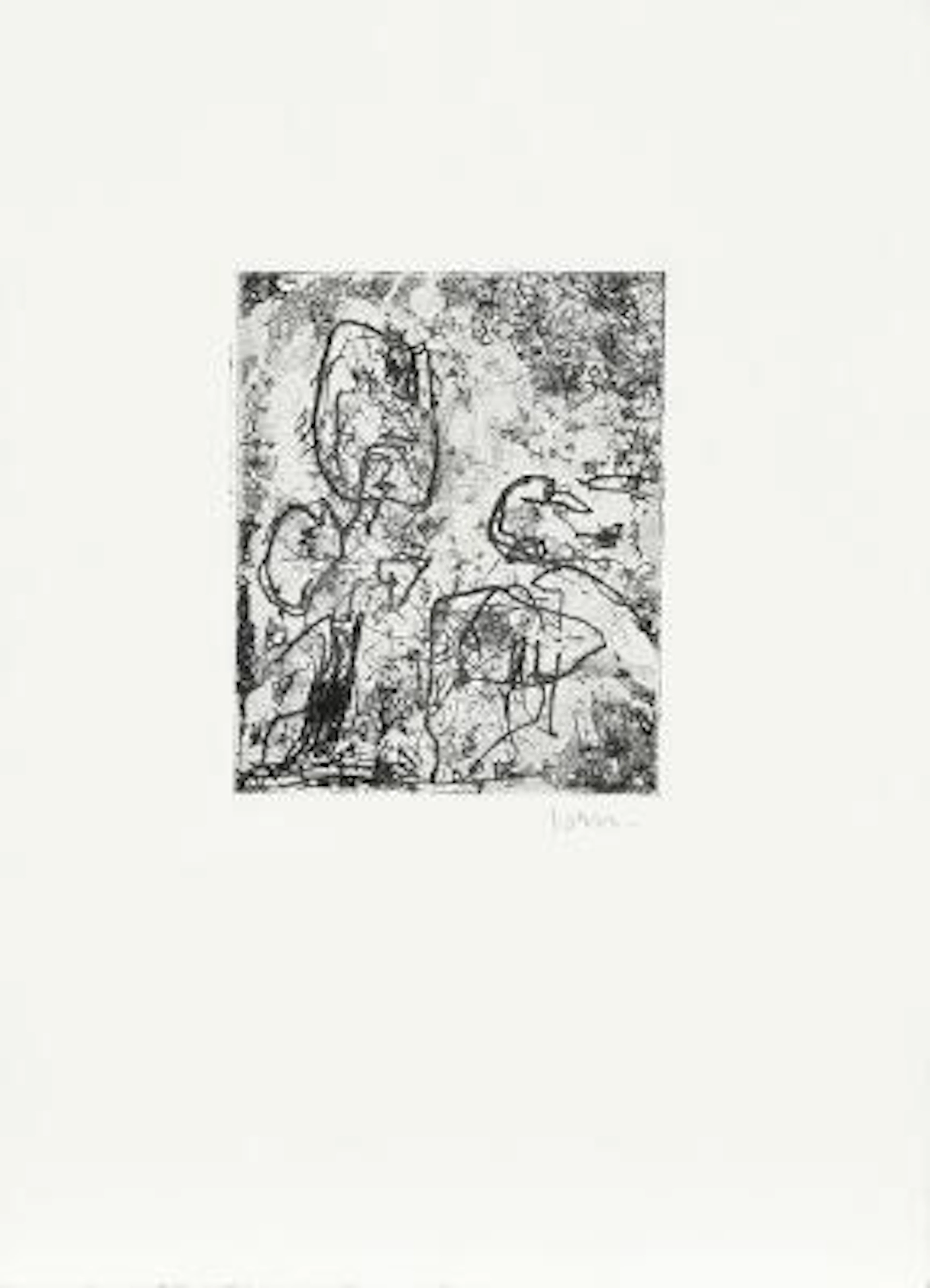 Asger Jorn: Untitled, 1959. Signed Jorn. Edition 30. Etching. Sheet