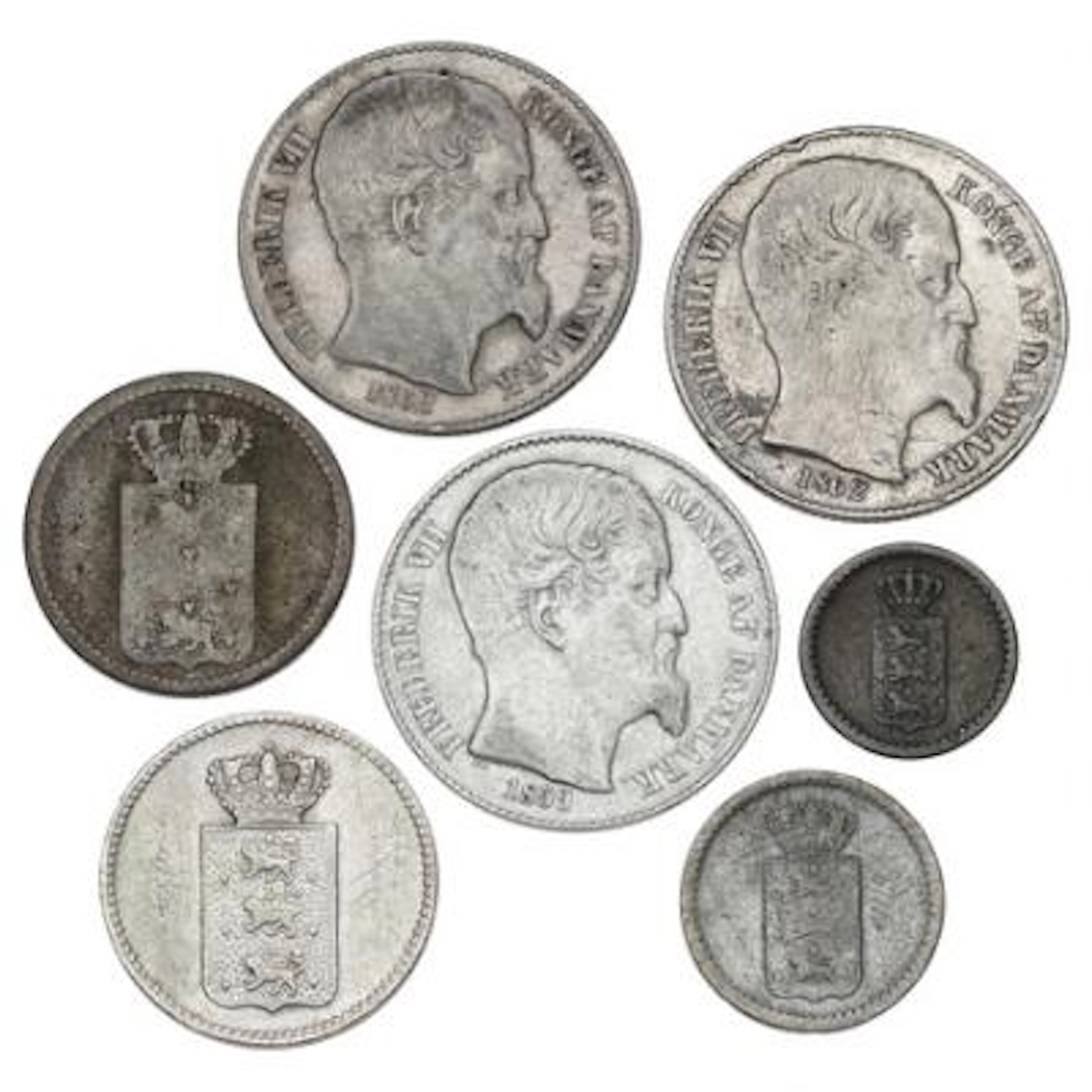 Danish West Indies, collection of coins, in total 21 pcs – Bruun Rasmussen