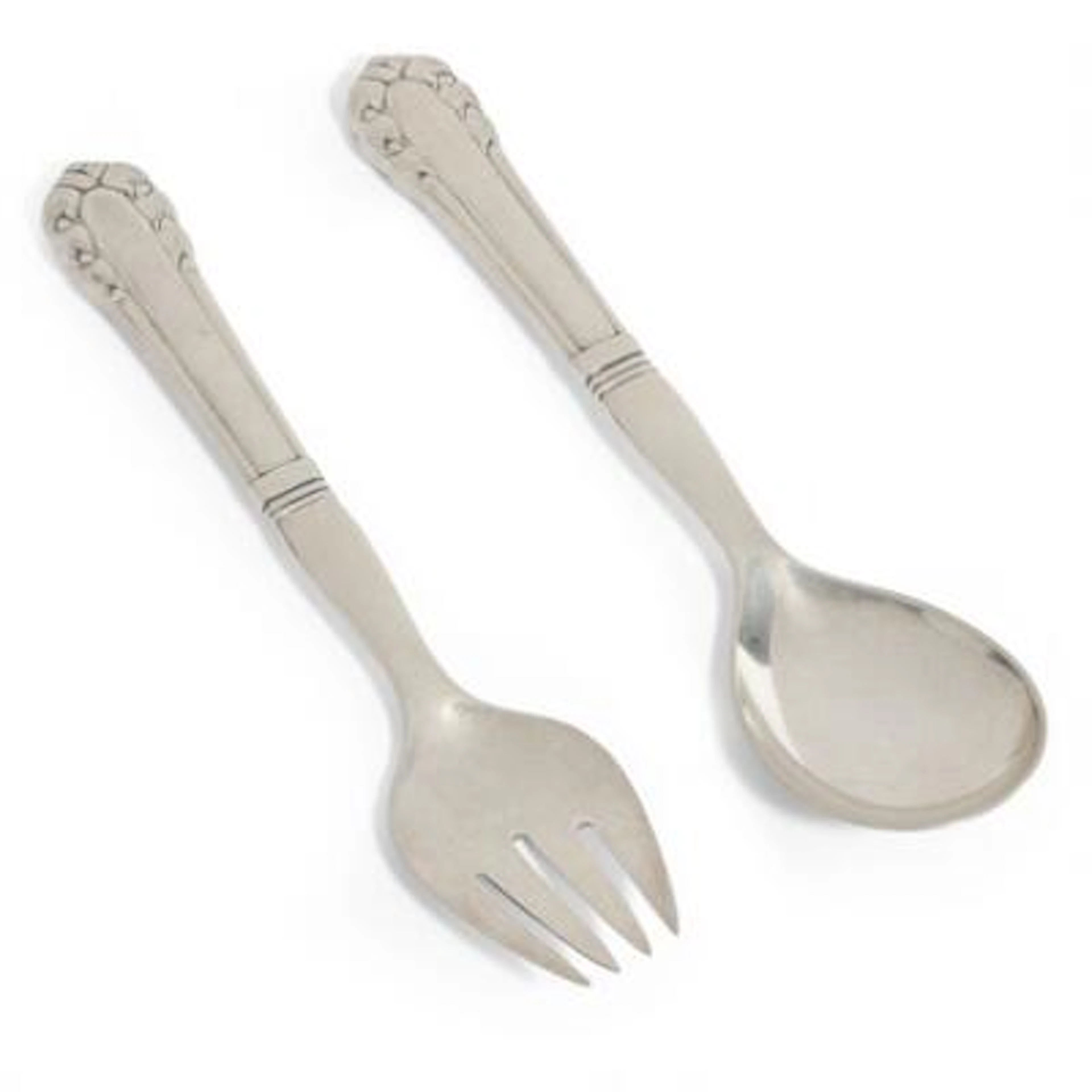 Georg Jensen: "Lily of the Valley". Sterling silver salad set. Georg