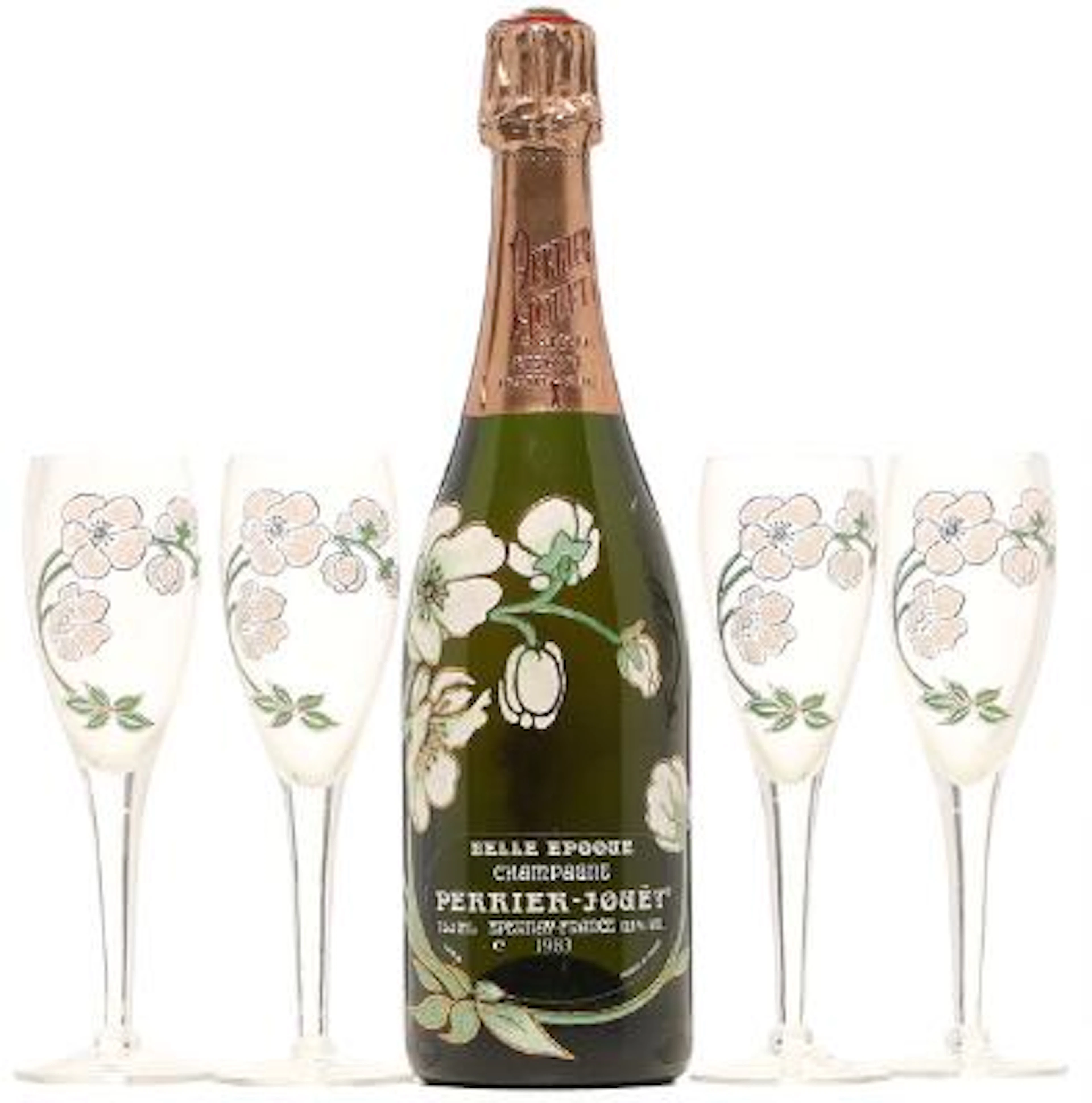 1 bt. Champagne "Belle Epoque", Perrier-Jouët 1983 A (hf/in). Oc.