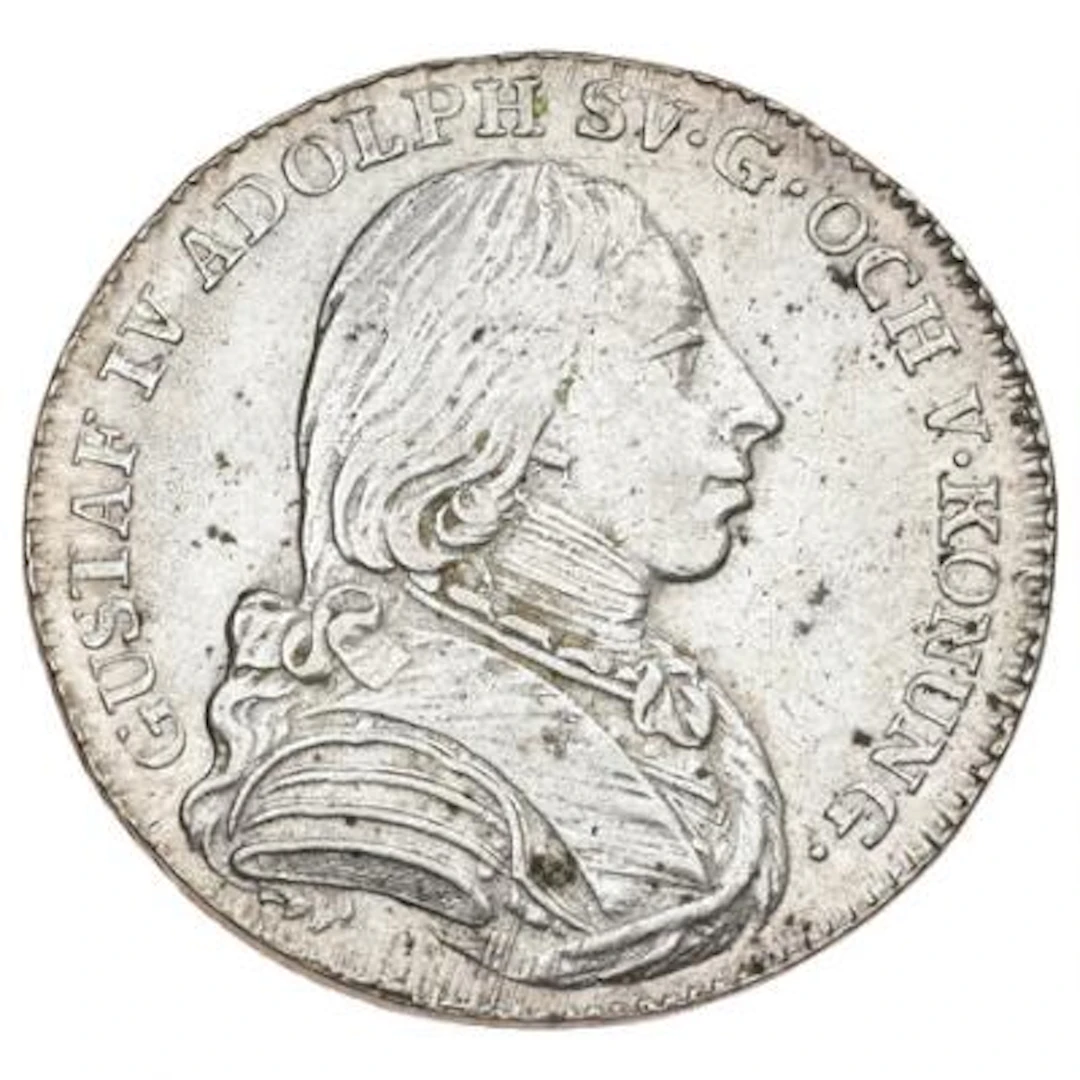 Sweden, Gustav IV Adolf, 1/6 Riksdaler 1804, SM 39, Delz. 43, spotted