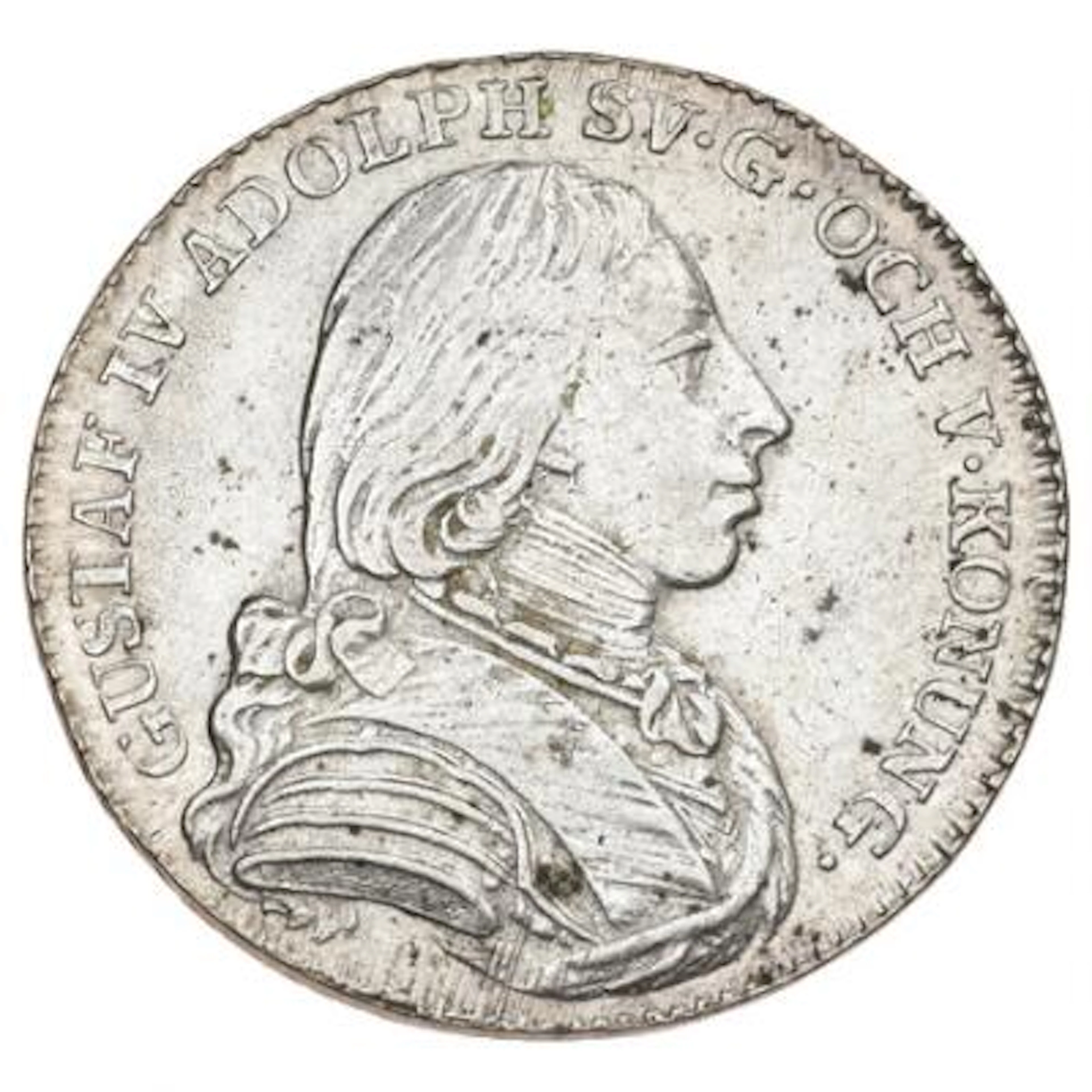 Sweden, Gustav IV Adolf, 1/6 Riksdaler 1804, SM 39, Delz. 43, spotted