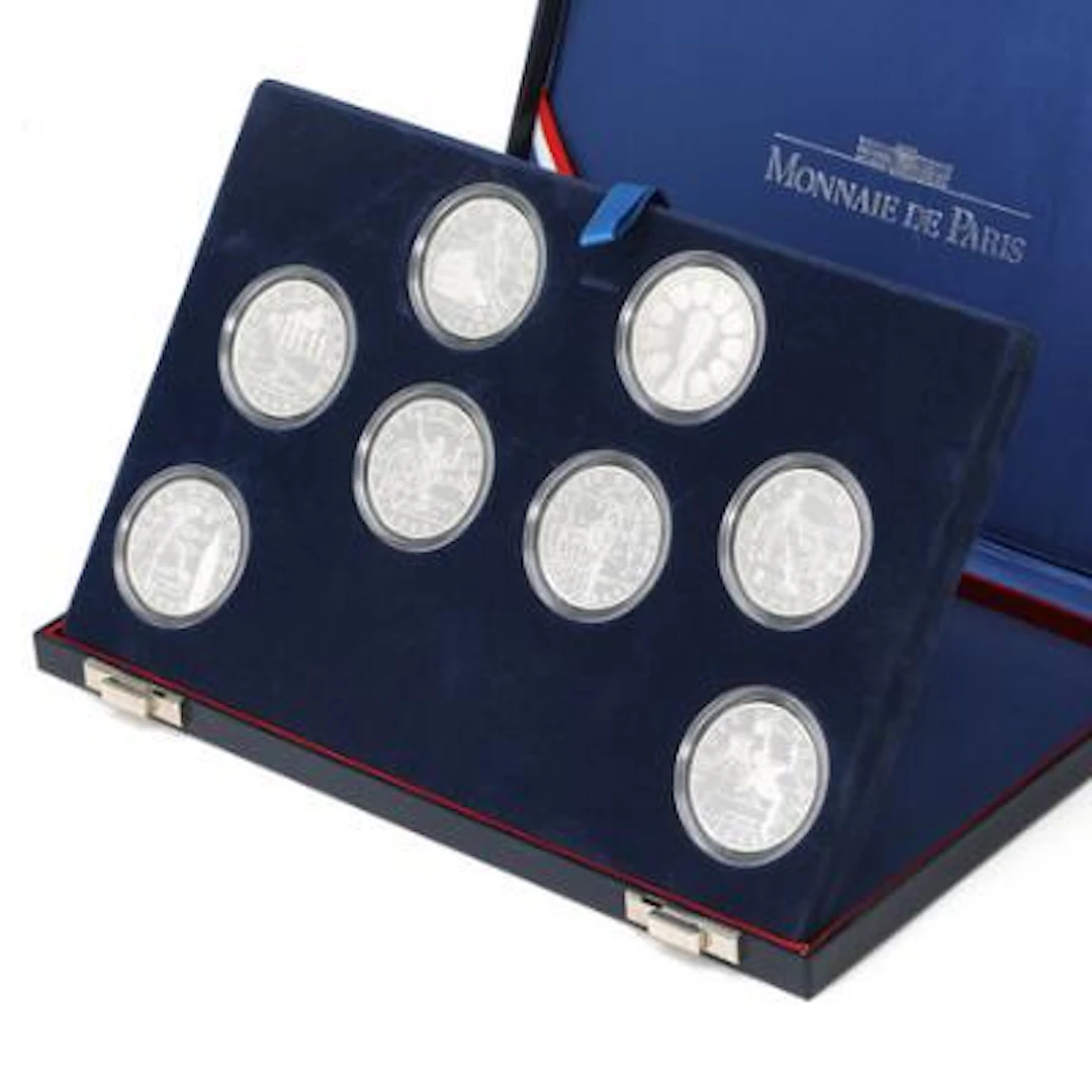 France, collection of 10 Francs in silver commemorating the 1998 FIFA