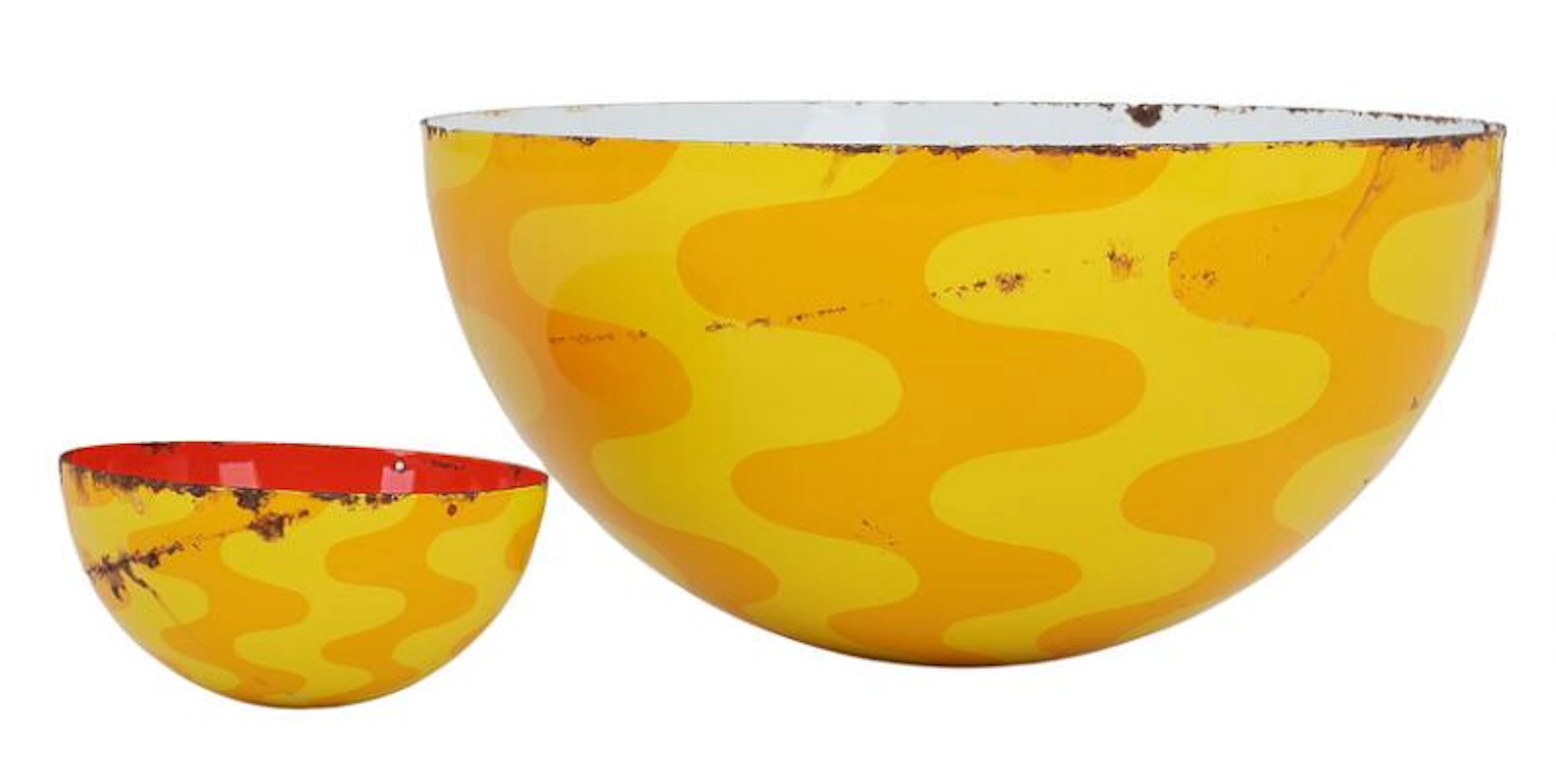 Verner Panton: "Big Flowerpot". Large pendant shade set, decorated