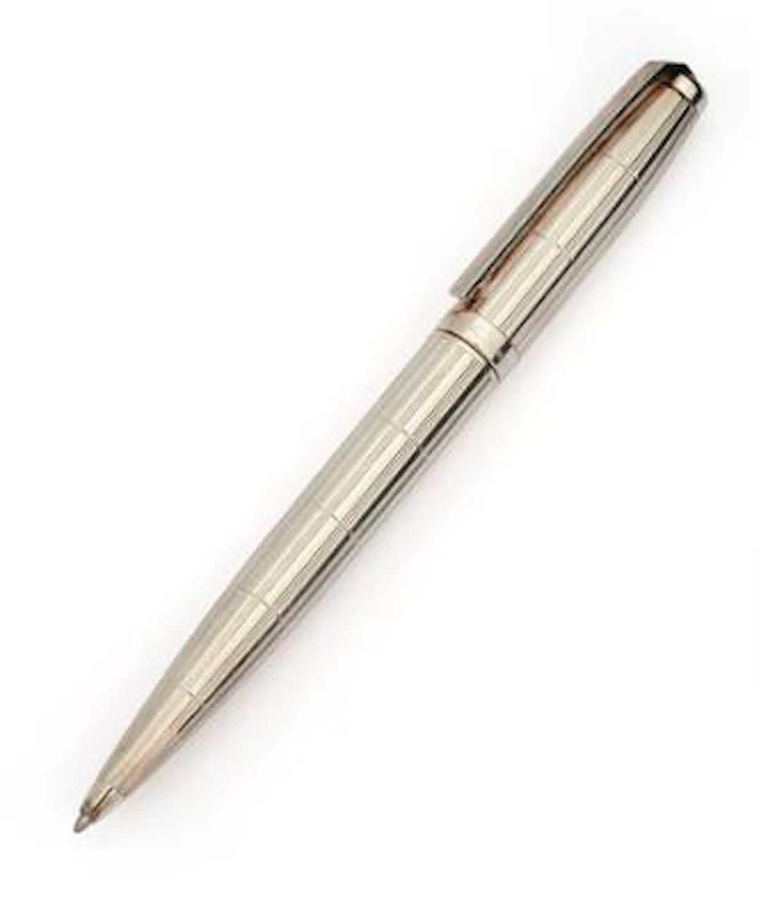 S. T. Dupont: Ballpoint pen in silver with twist mechanism. Marked
