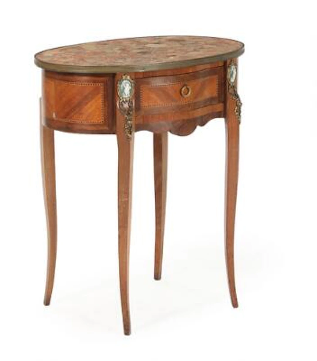 A 19th century Transition style rosewood side table, front with drawer