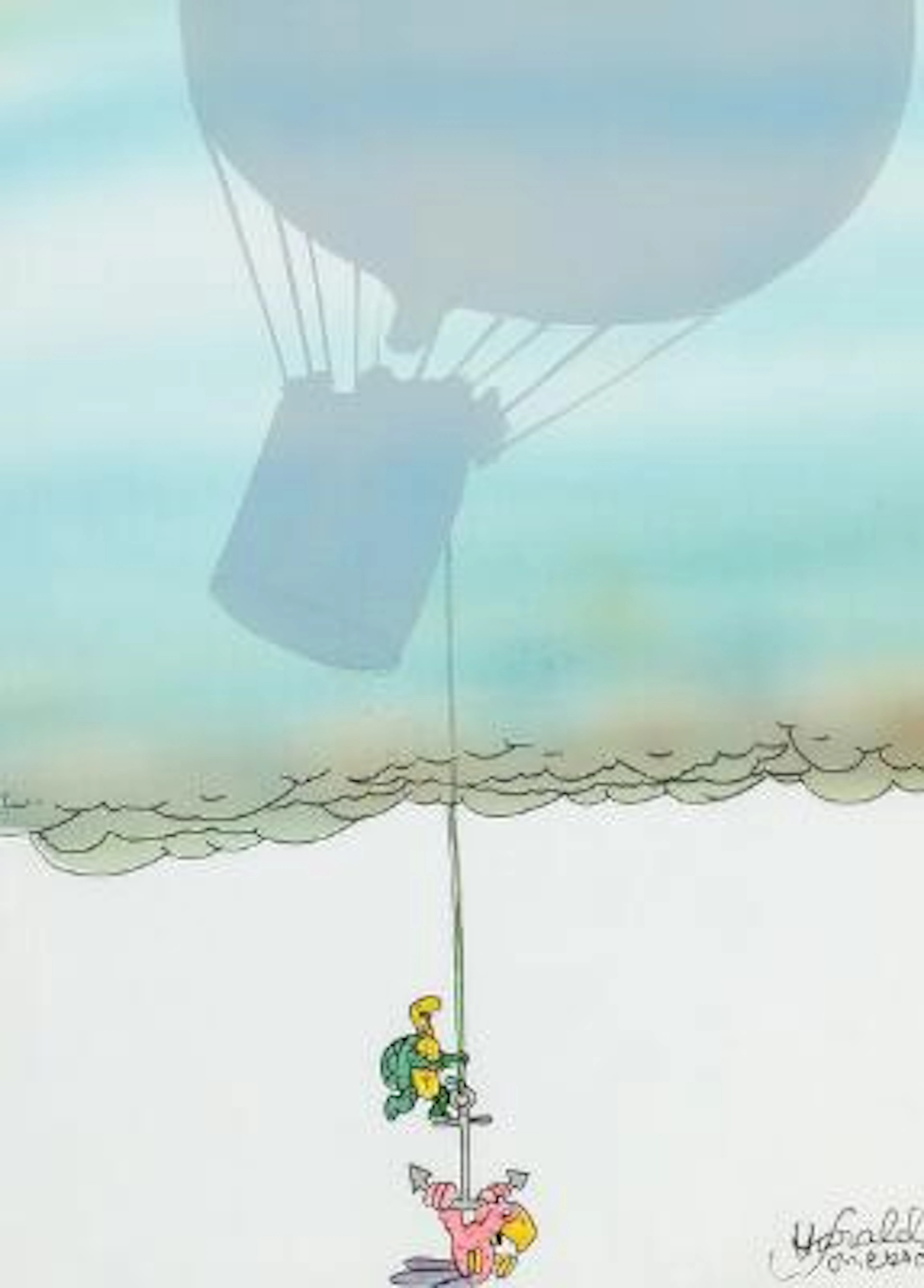 Harald Sonesson: Two illustrations with Rasmus Klump and friends.
