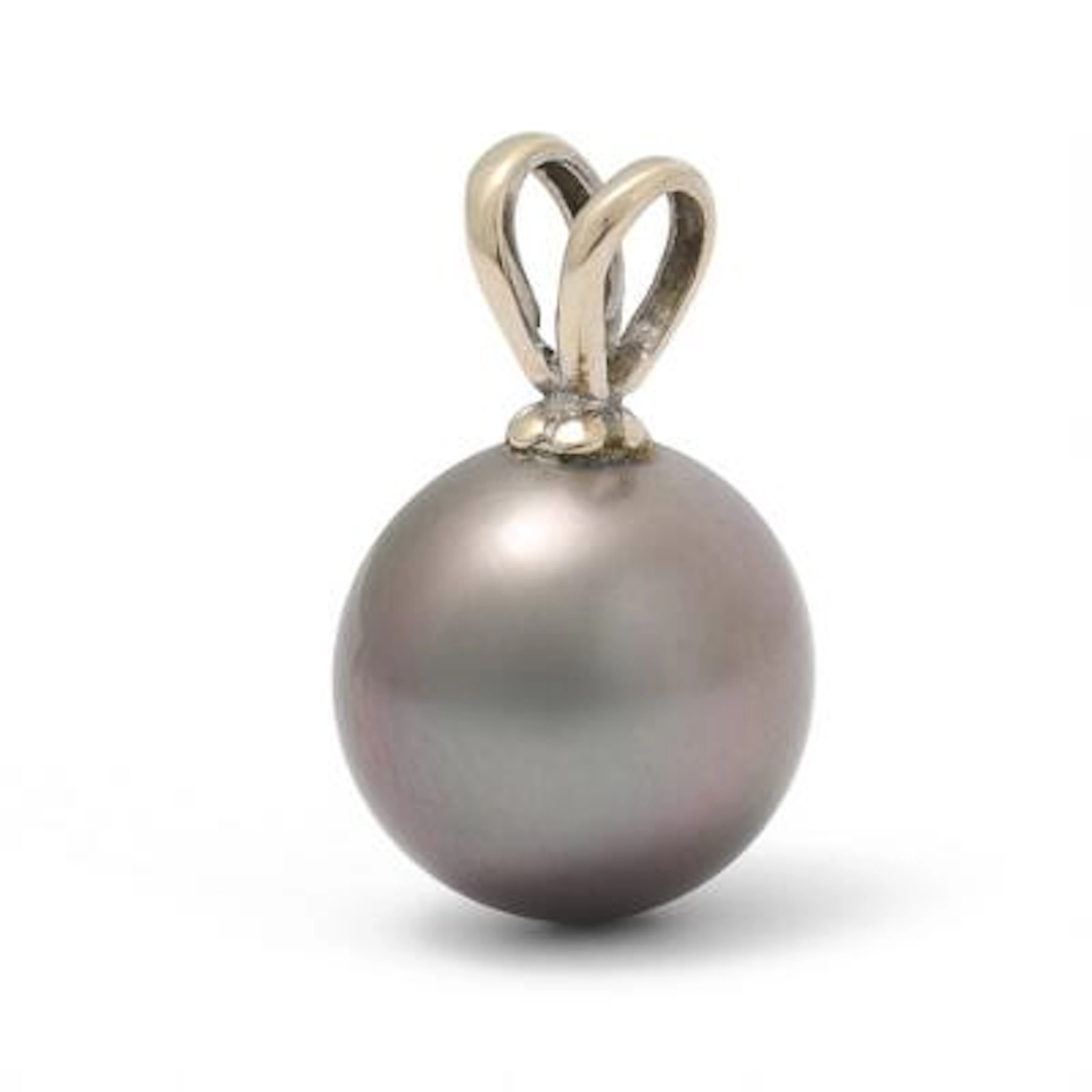 A pearl pendant set with a cultured Tahiti pearl, mounted in 18k gold.