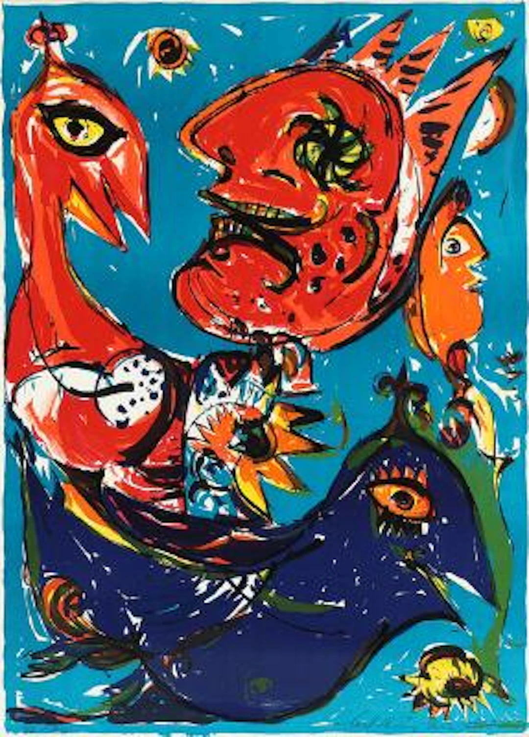 Carl-Henning Pedersen: Untitled. Signed Carl-Henning Pedersen 1978