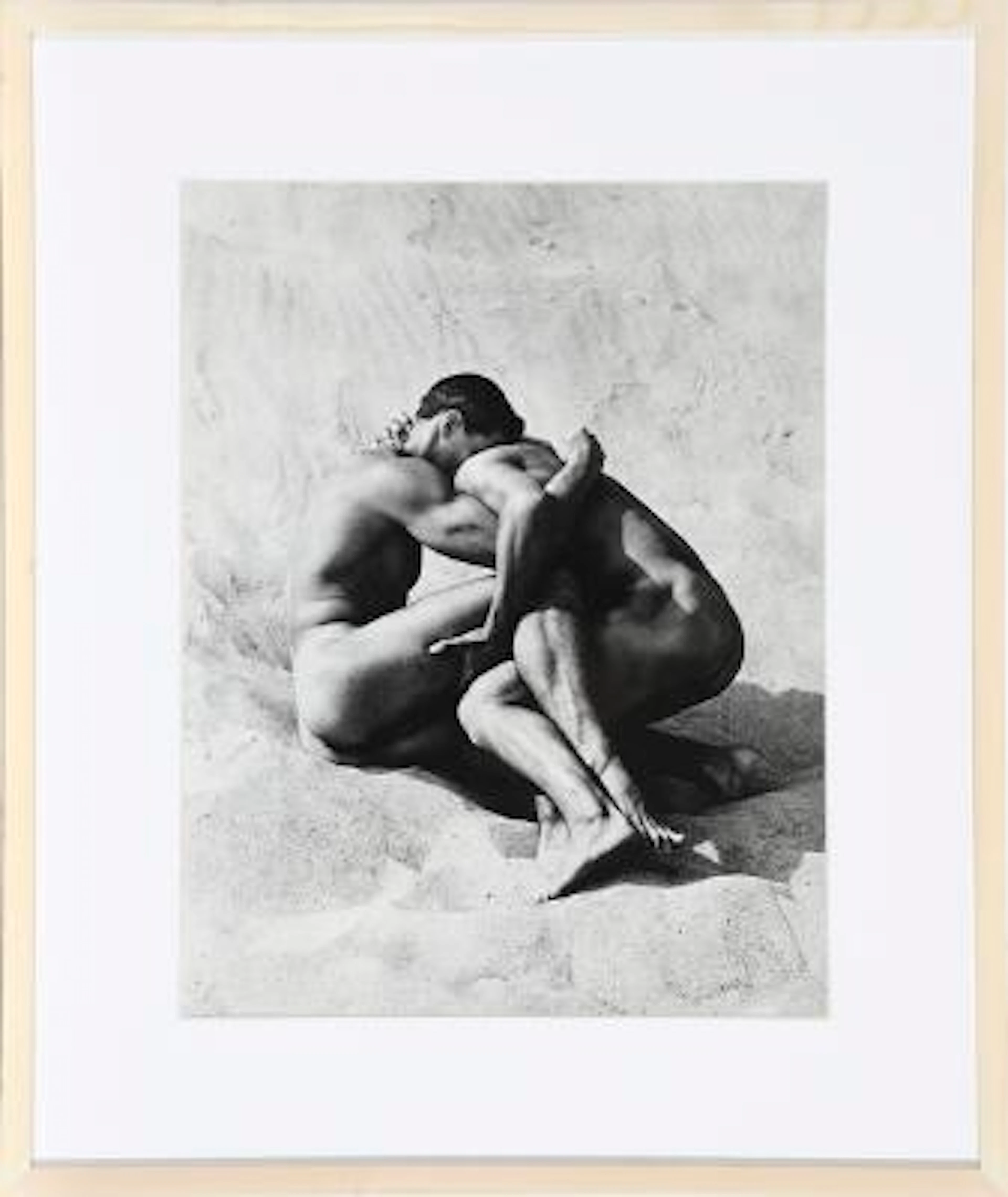 Herbert Ritts: ‘Tony and Brian In the Sand'. Black-and-white recording