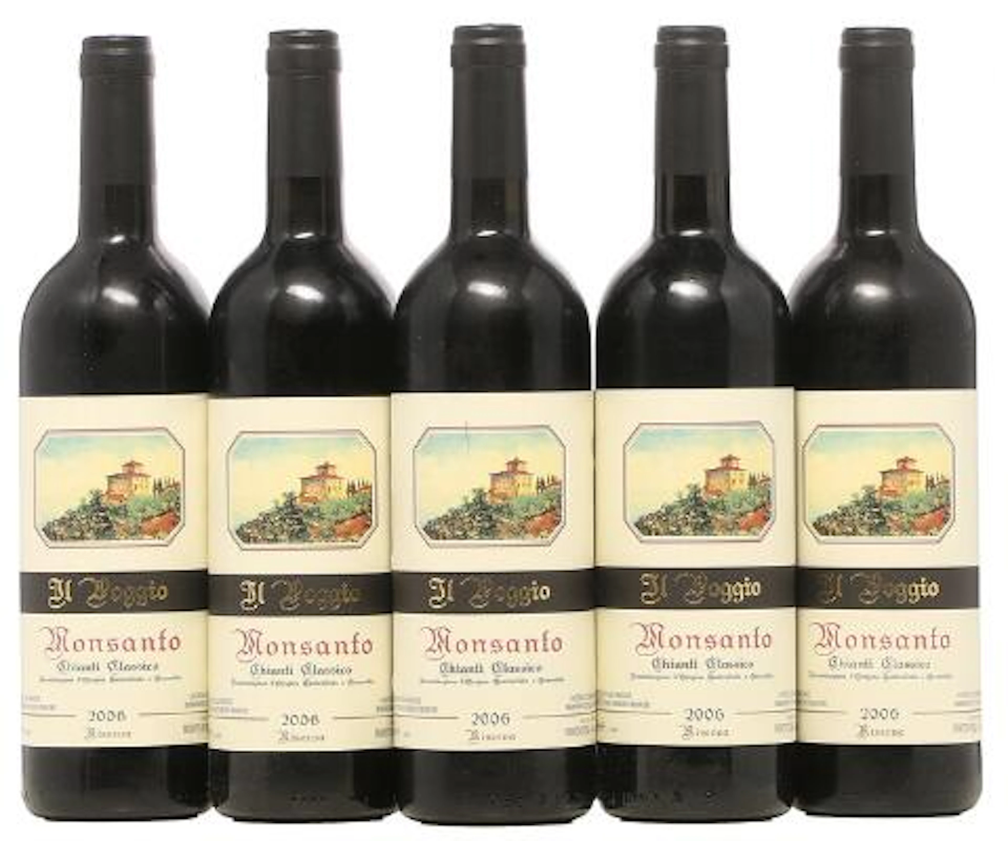 5 bts. Chianti Classico "Il Poggio", Monsanto, Fabrizio Bianchi 2006