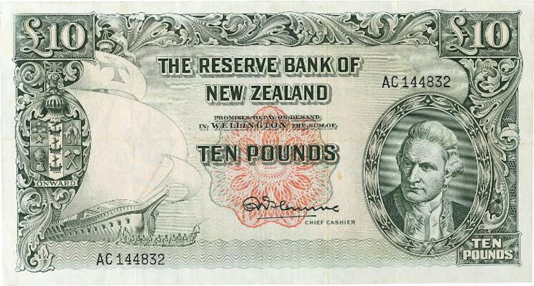 New Zealand, 10 Pounds nd (1960-67), Pick 161d – Bruun Rasmussen Auctioneers