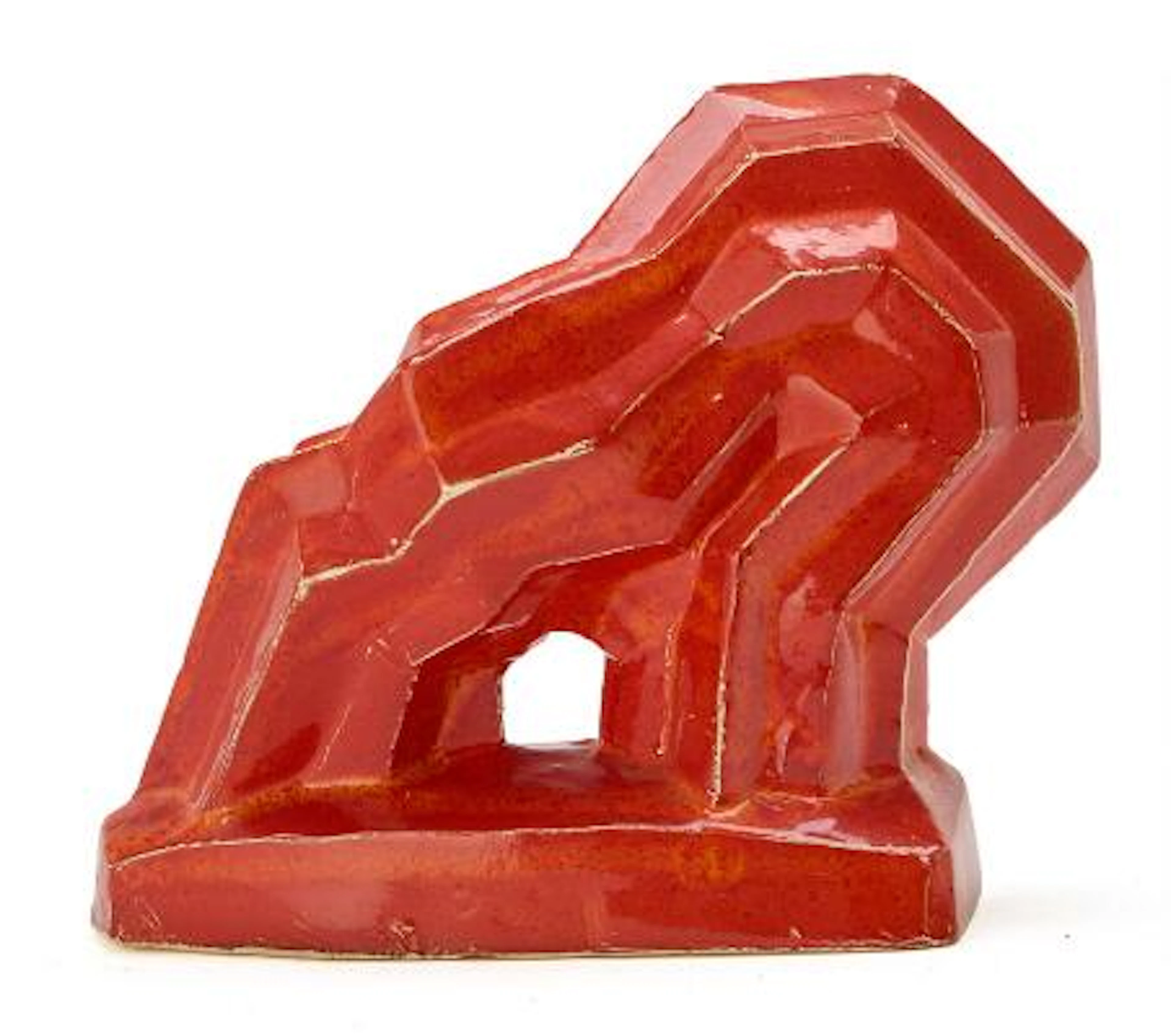 Bjørn Poulsen: Untitled. Signed Bjørn P, 2007. Red-glazed ceramic.