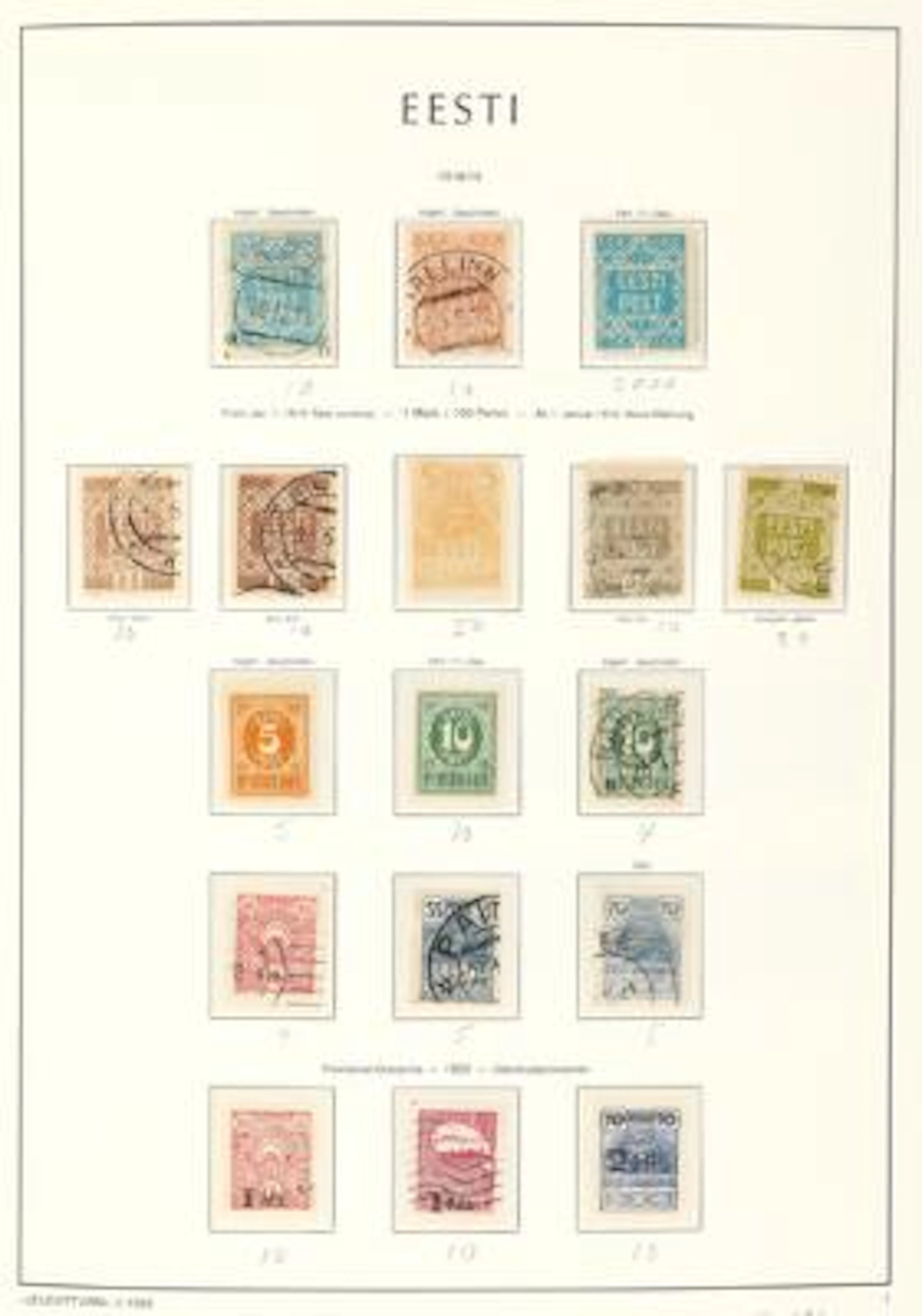 Estonia. 1918-2024. Very fine and almost complete collection in a