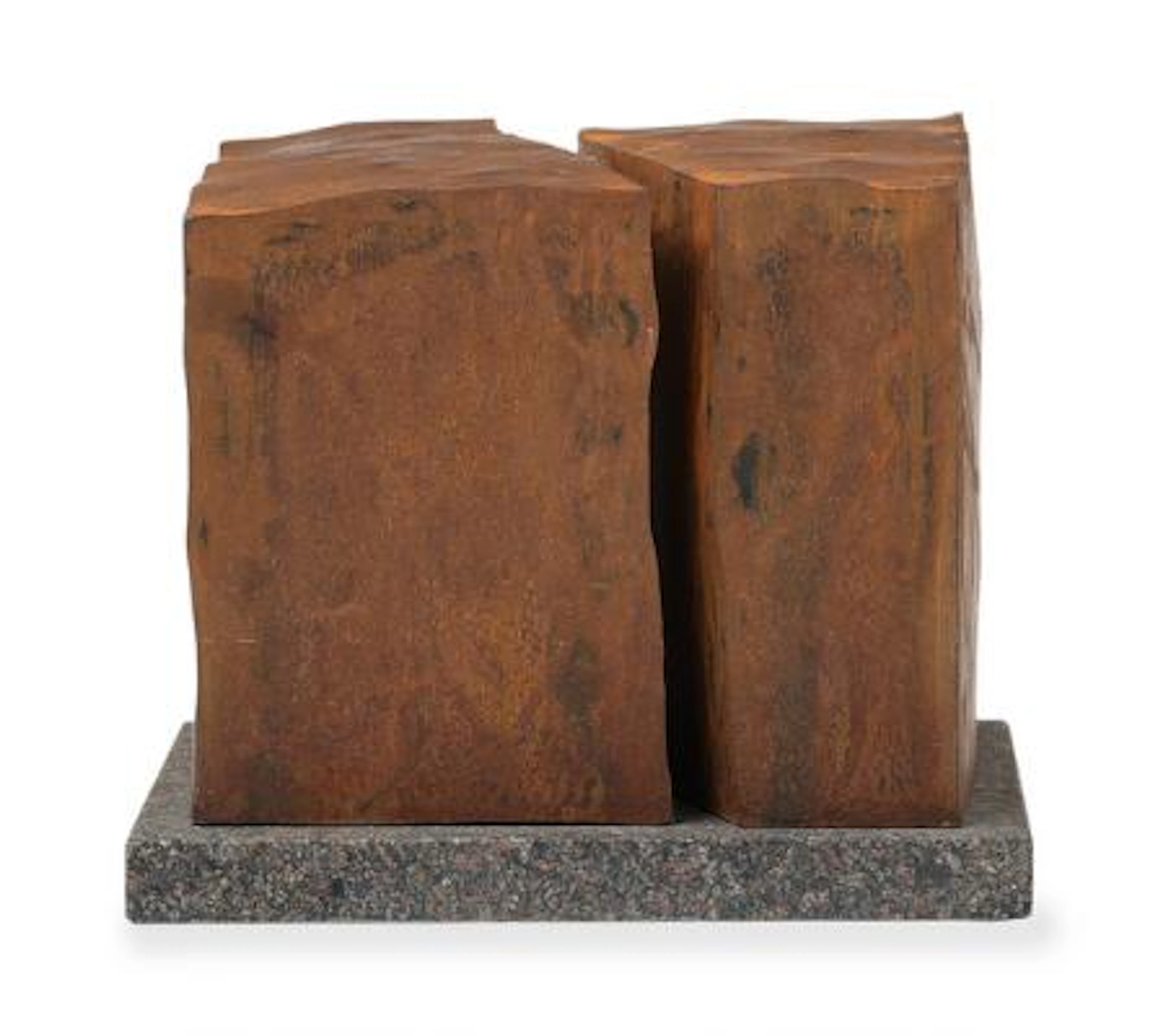 Peter Bonnén: Two-part cube. Signed Peter Bonnén. Cortén steel on