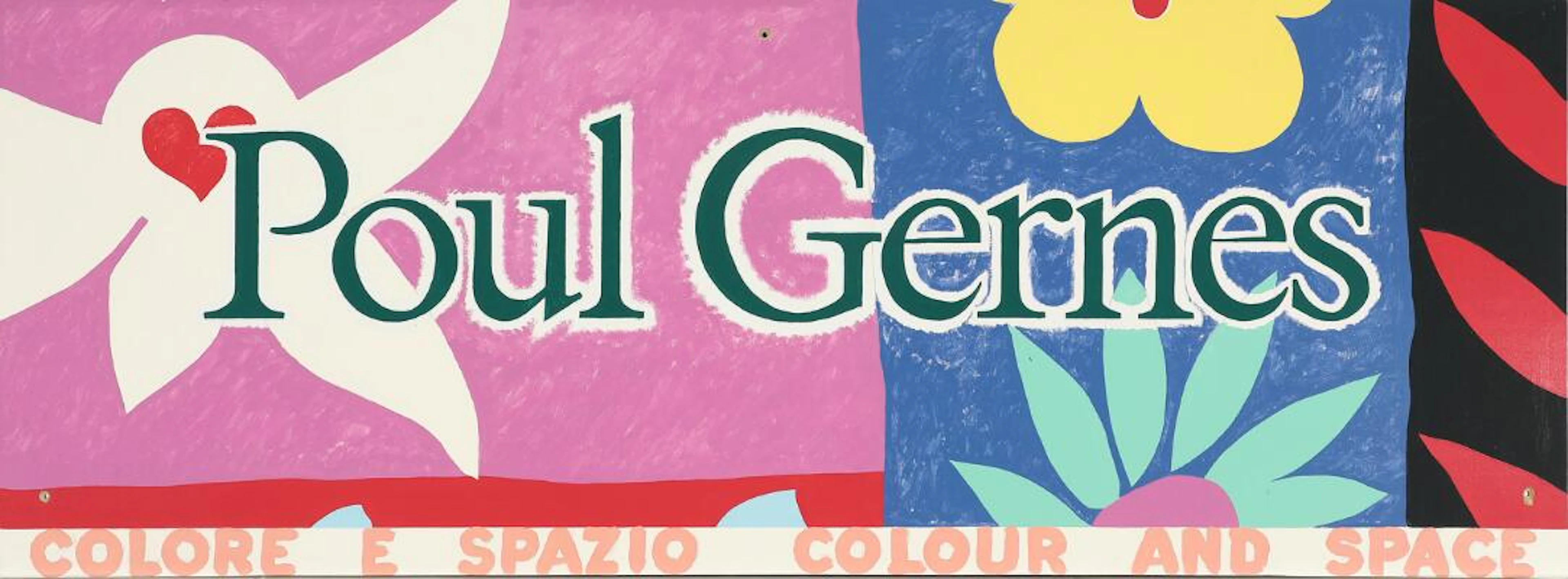 Poul Gernes: "Poul Gernes...". Billboard for the facade. Oil on board.