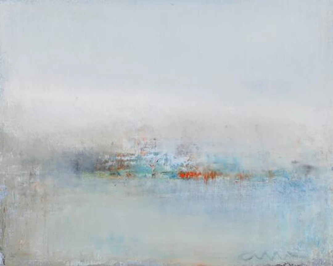 Albert Bertelsen: "Færøsk lys", 1999. Signed monogram. Acrylic on
