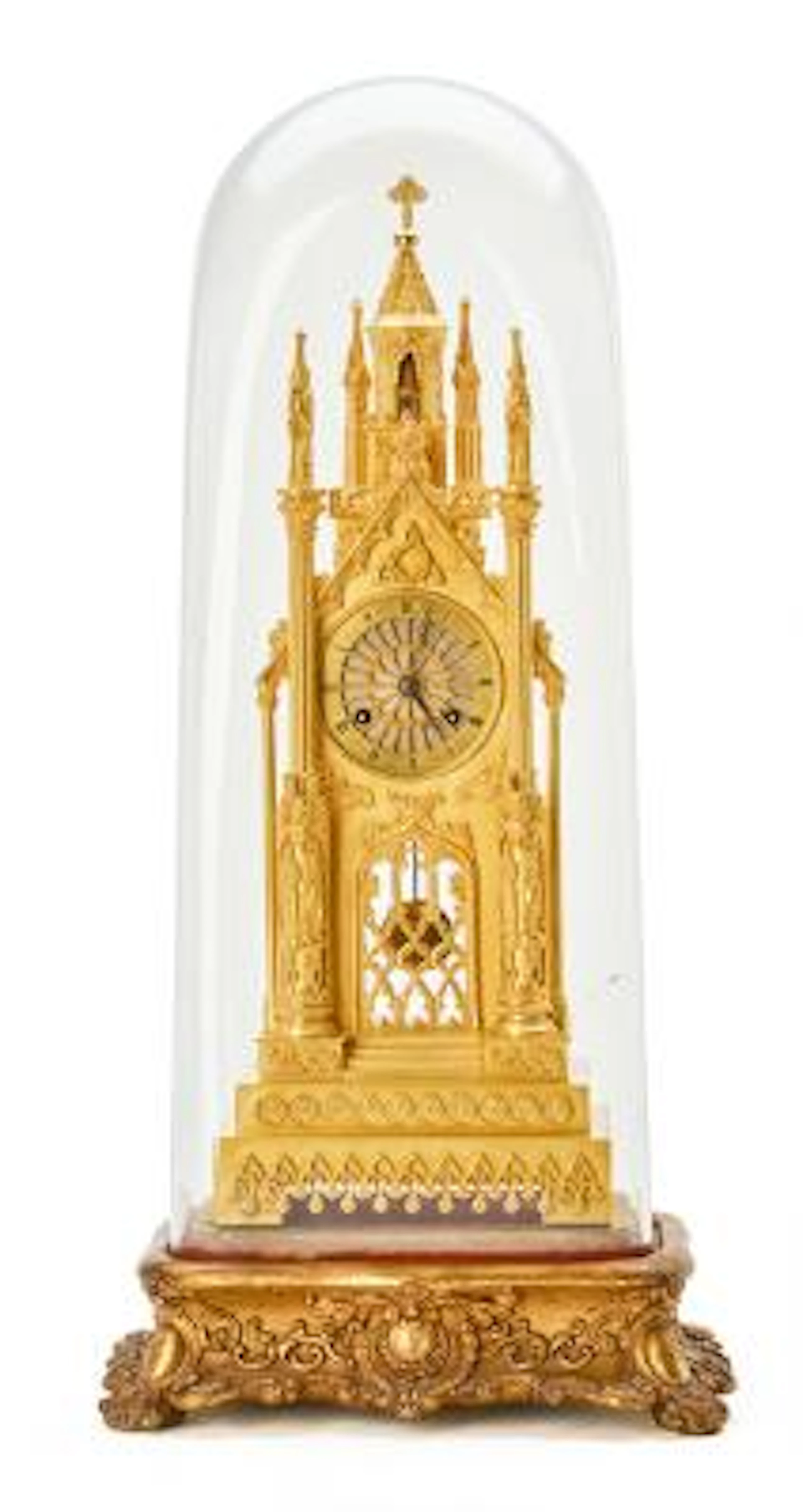 A French giltbronze mantel clock. Paris, mid-19th century. H. 41 cm.