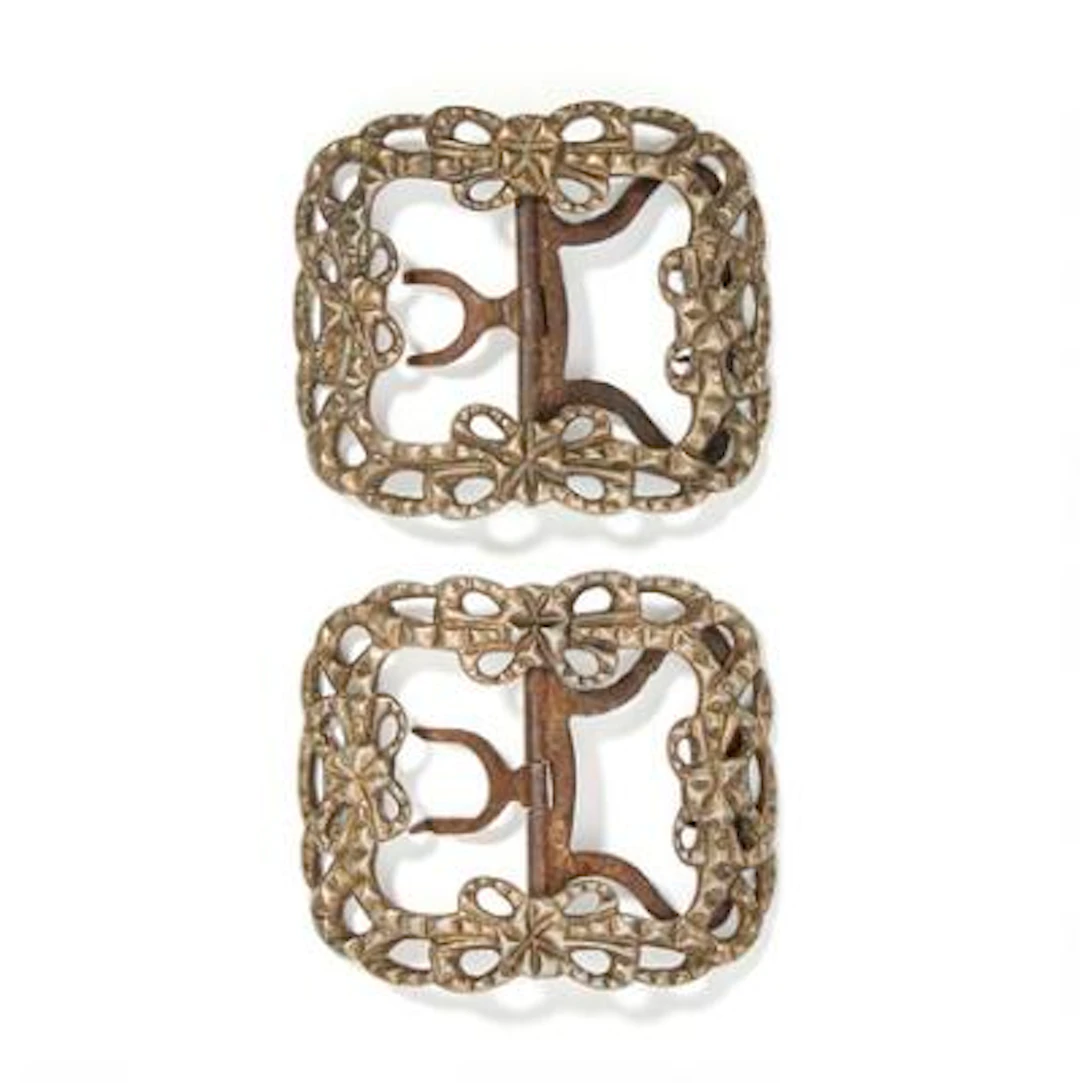 A pair of Danish Louis XVI silver shoe buckles. Pres. maker Detleff