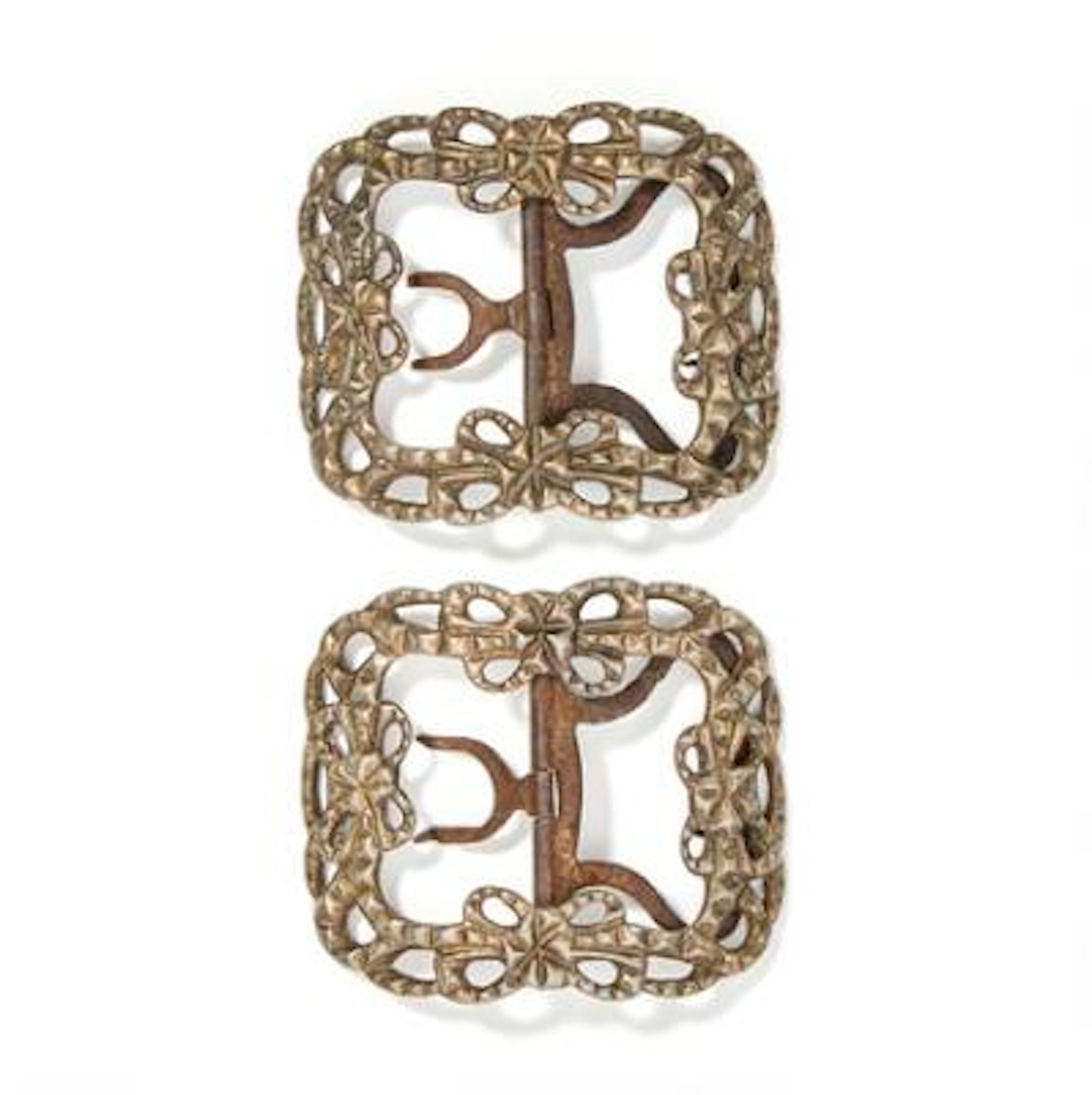 A pair of Danish Louis XVI silver shoe buckles. Pres. maker Detleff