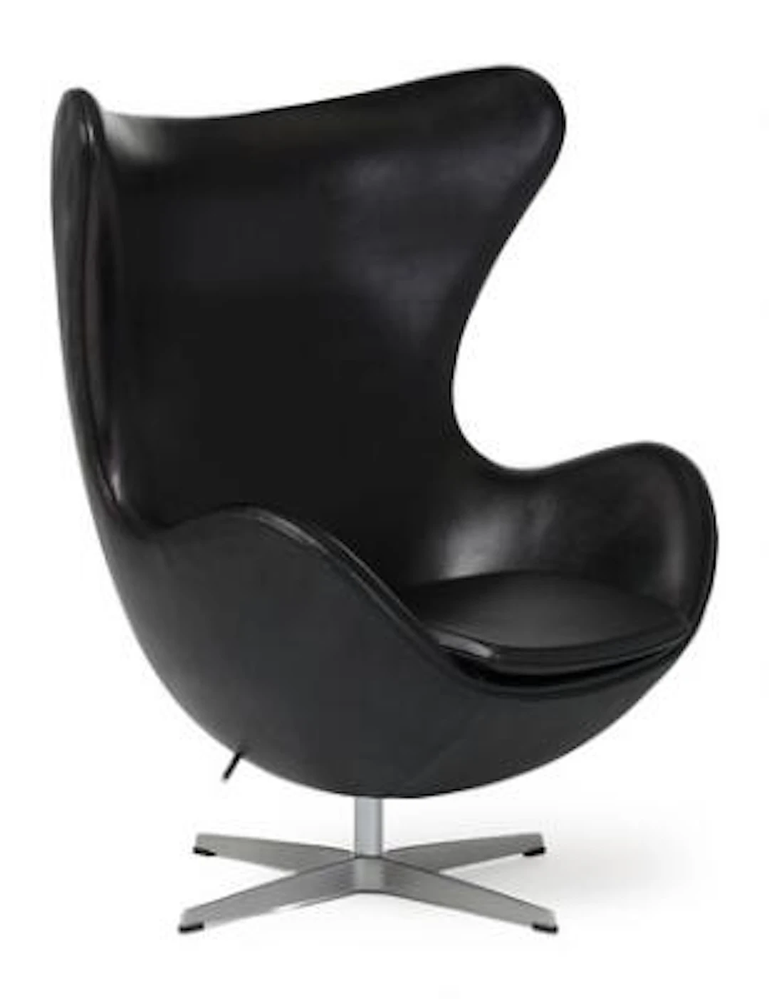 Arne Jacobsen: "The Egg Chair". Lounge chair with aluminium base.