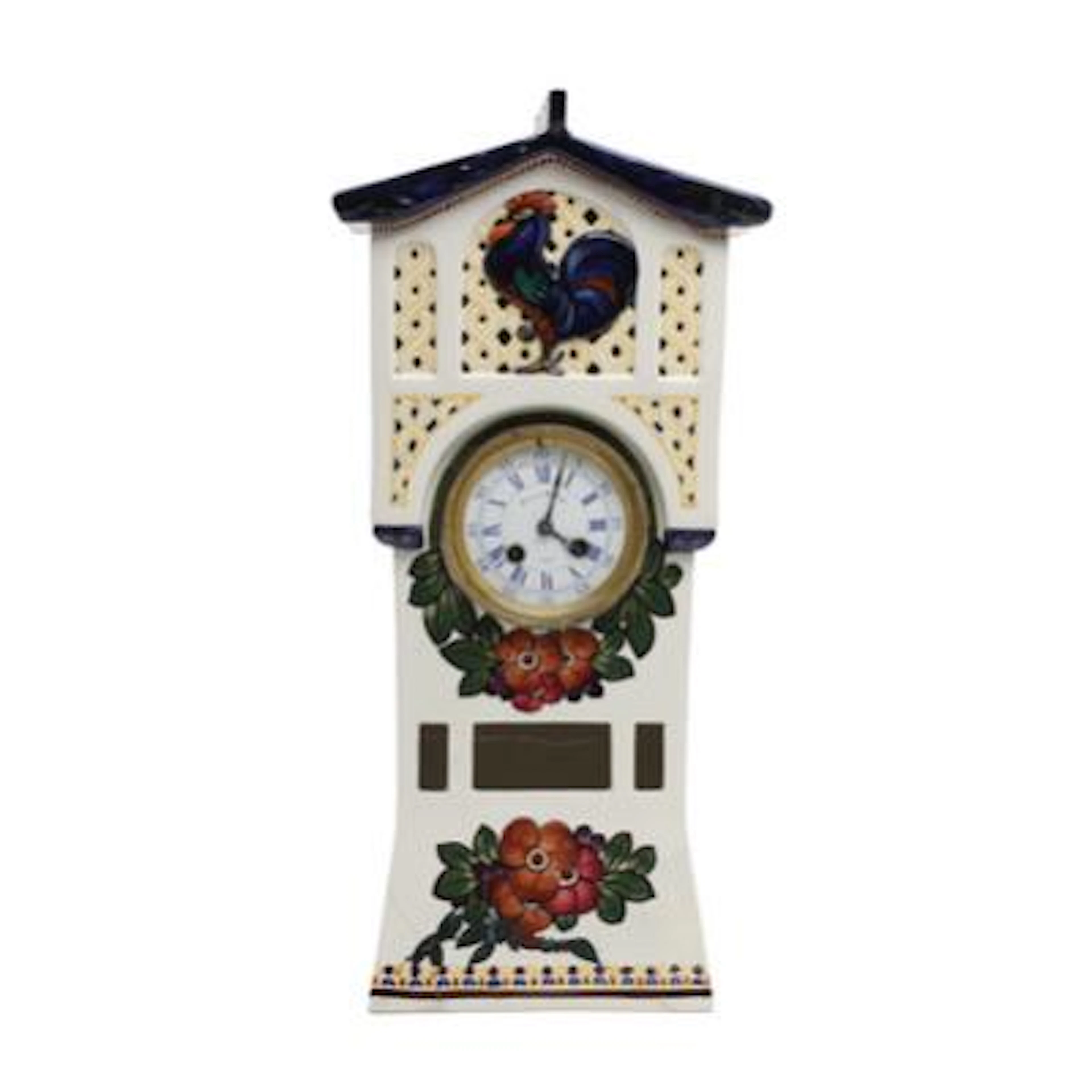 Harald Slott-Møller: Large faience clock case, decorated in colour