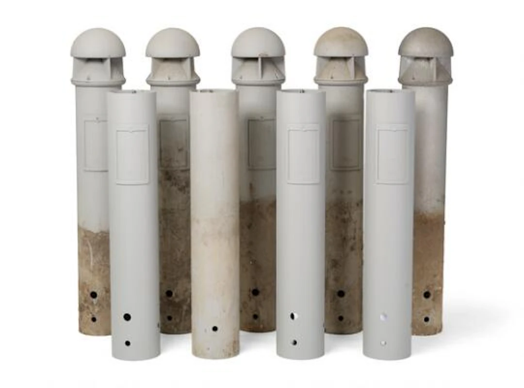 Dan Borgen Hasløv: "Waterfront". Set of five metal bollard outdoor