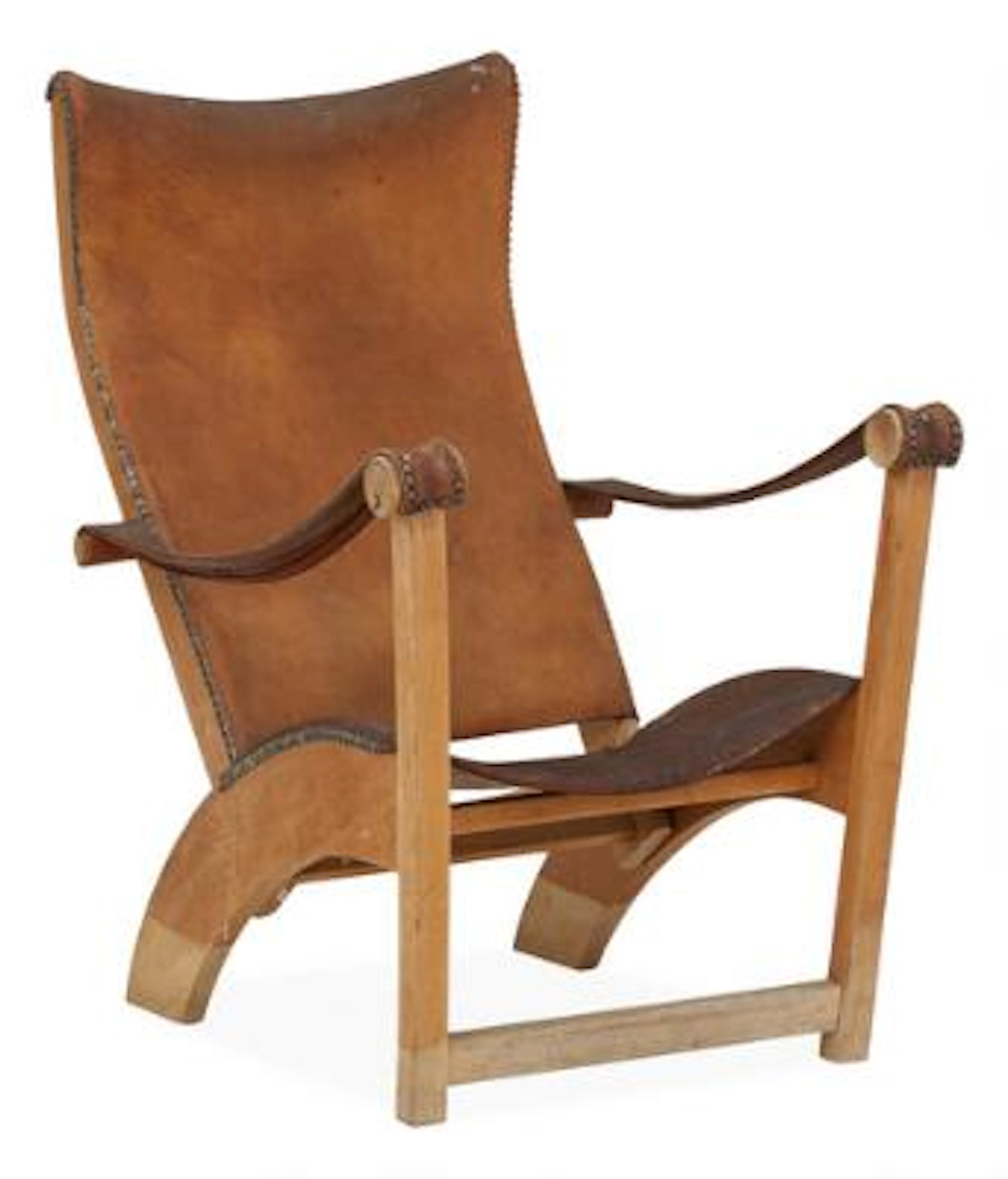 Mogens Voltelen: “Københavnerstolen”. Easy chair with curvy beech
