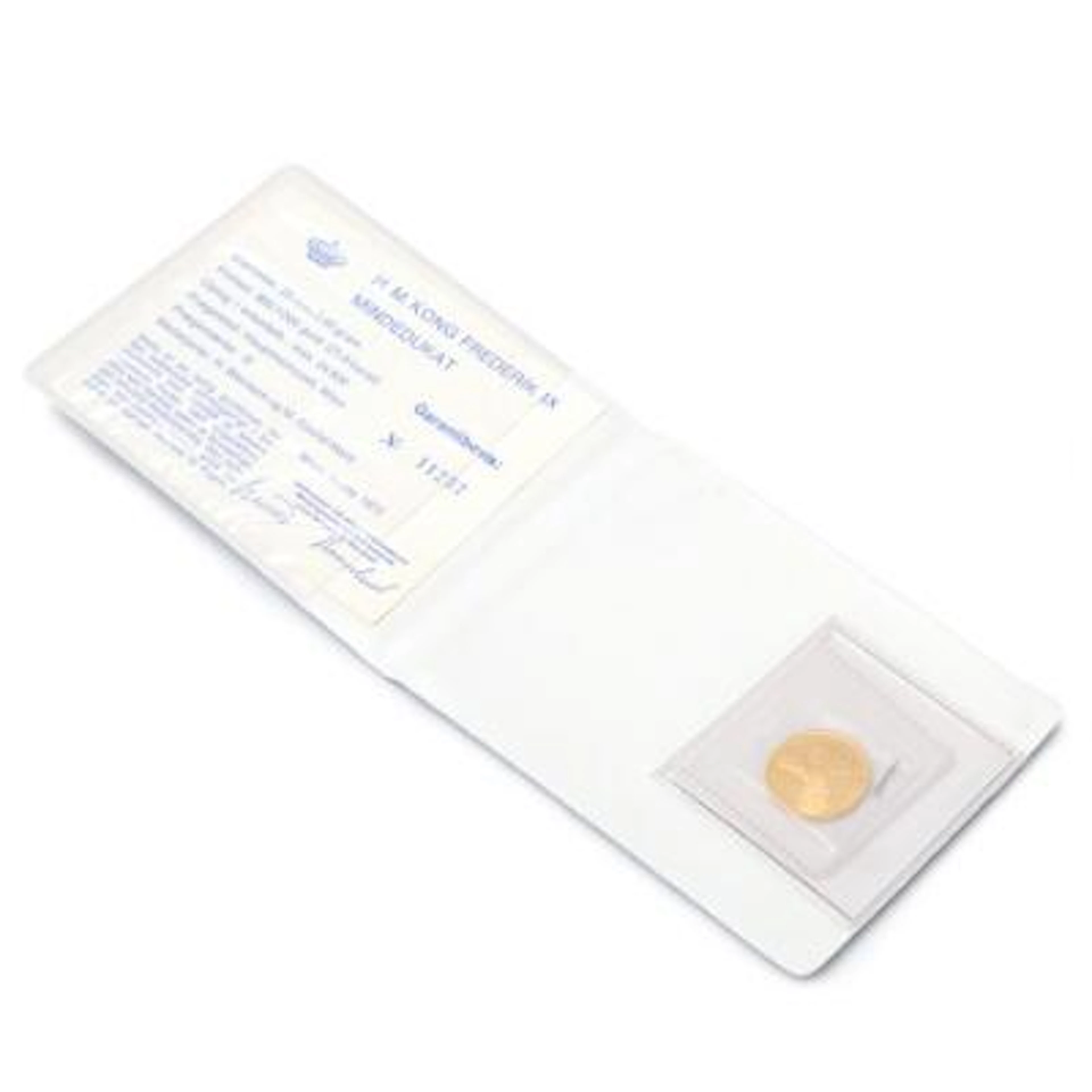 Margrethe II, H.M. King Frederik IX's commemorative medal, 1972, Au