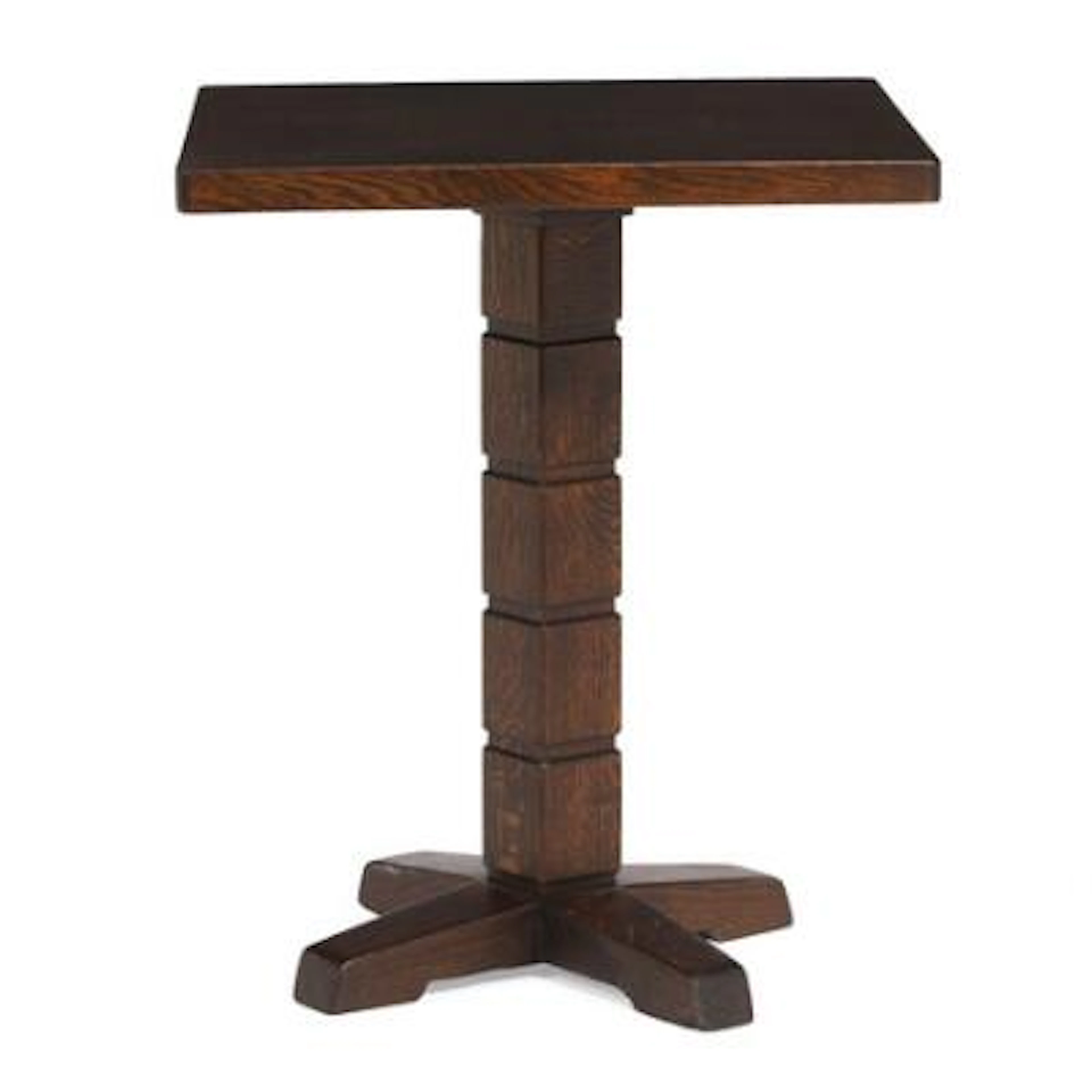 Swedish Grace: Table in stained oak with four-legged base. Square