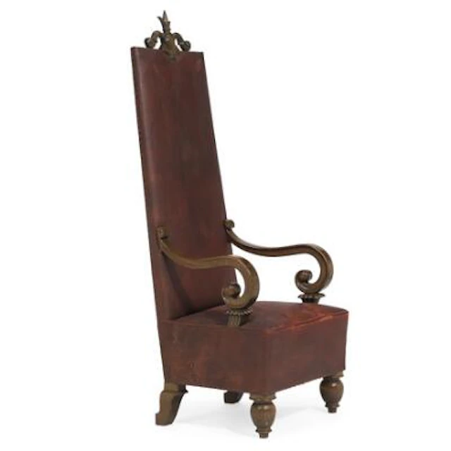 Axel Einar Hjorth, attributed: Large high-backed stained oak chair
