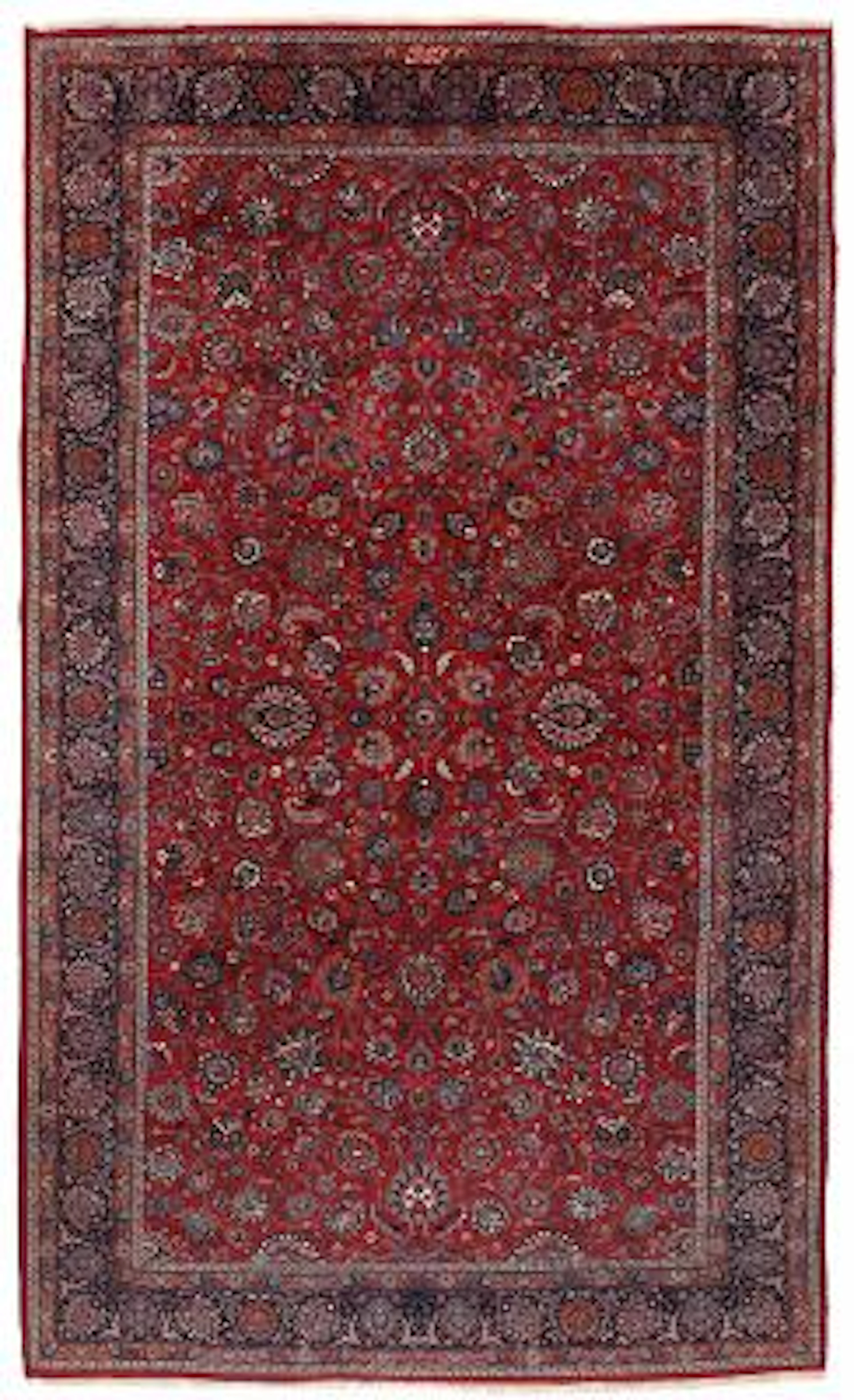 A signed Amal Barandaran Dorokhshy Mashad carpet, Persia. Highly decorative
