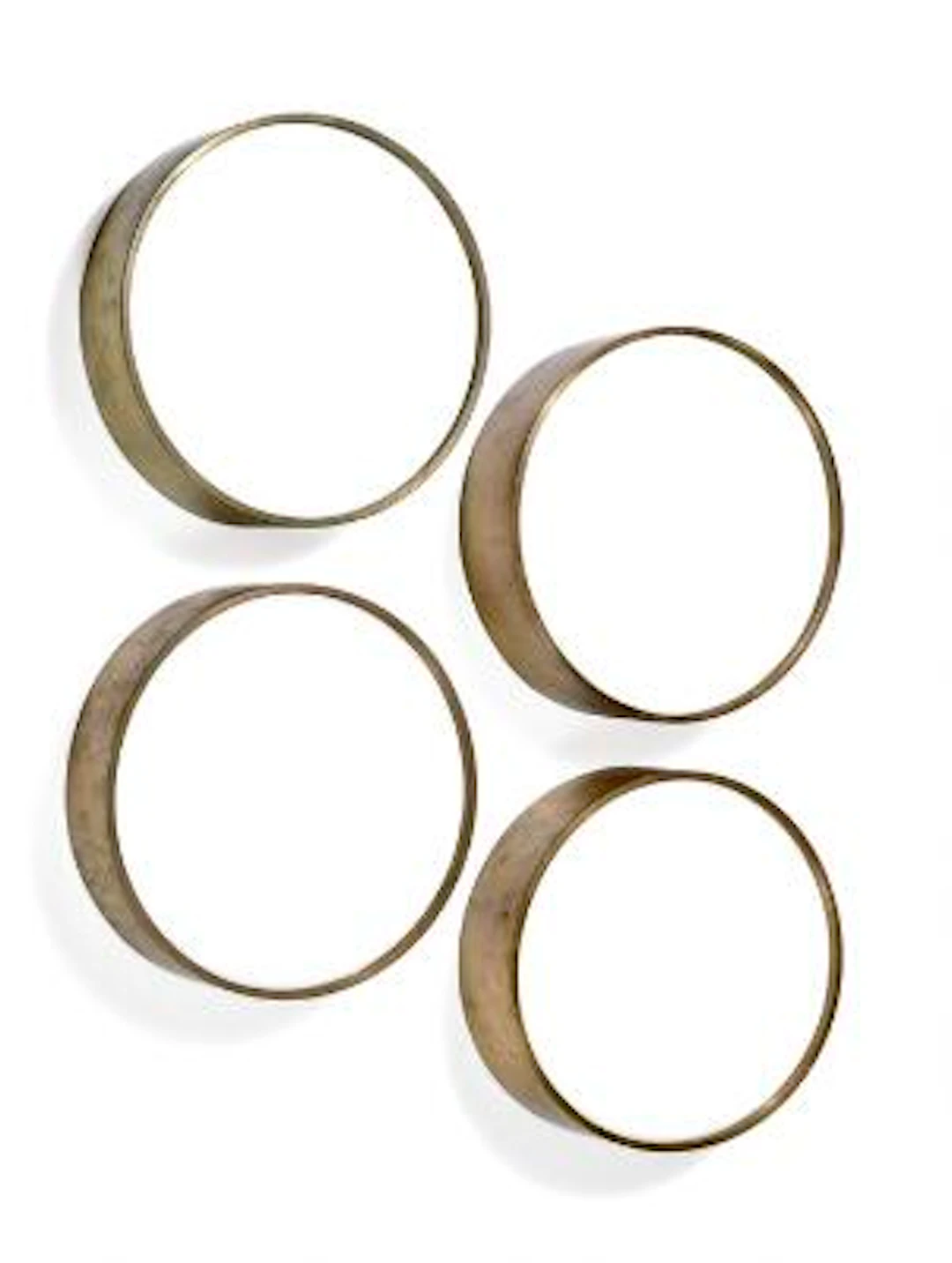 Palle Suenson: Set of four circular ceiling lamps with brass frame