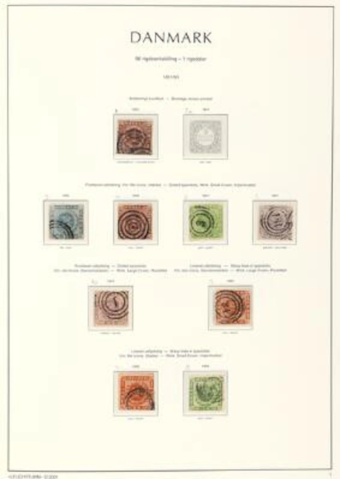 Denmark. 1851-1989. Very fine collection in a Leuchtturm album with