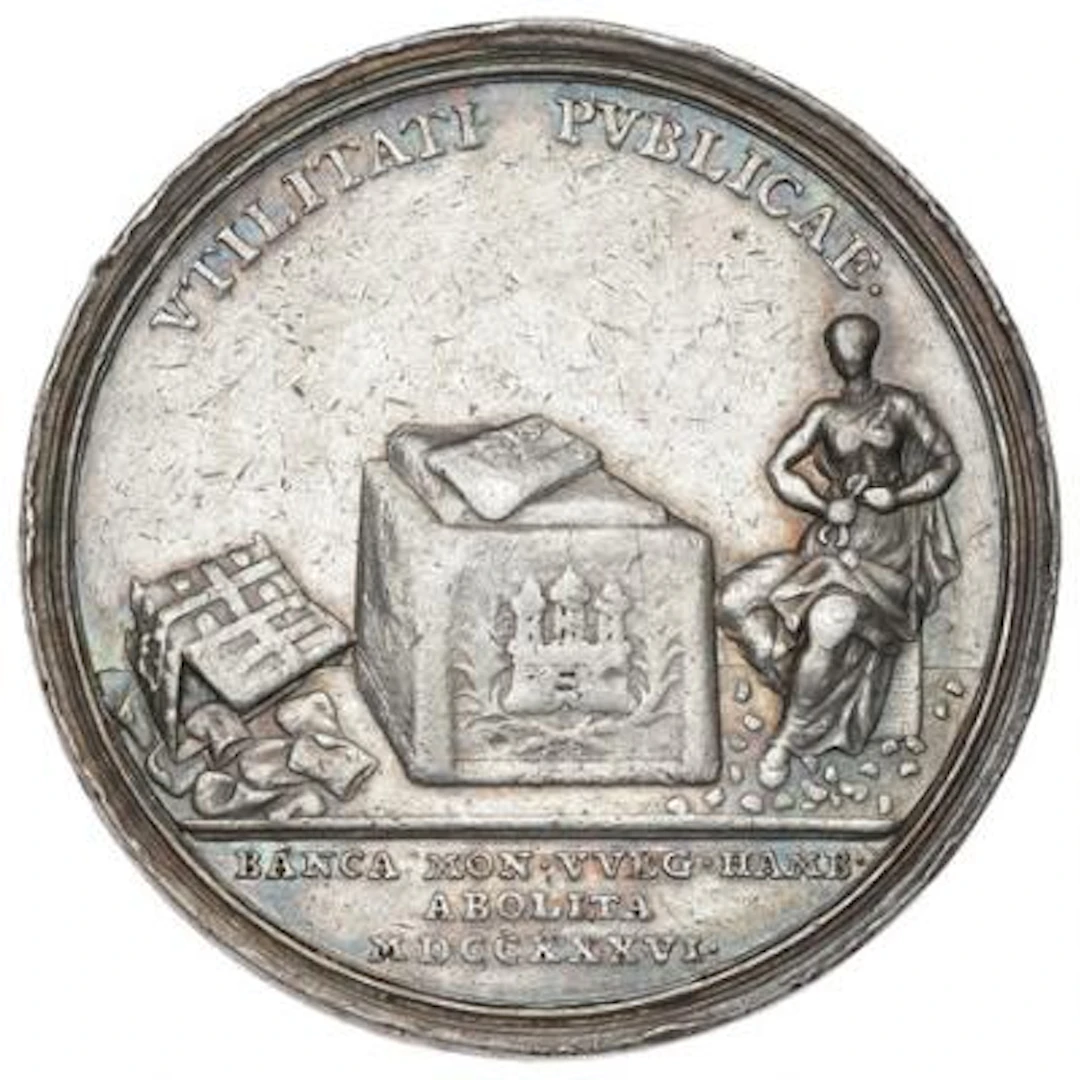Christian VI, Settlement with Hamburg 1736, G.W. Wahl, Silver, 50