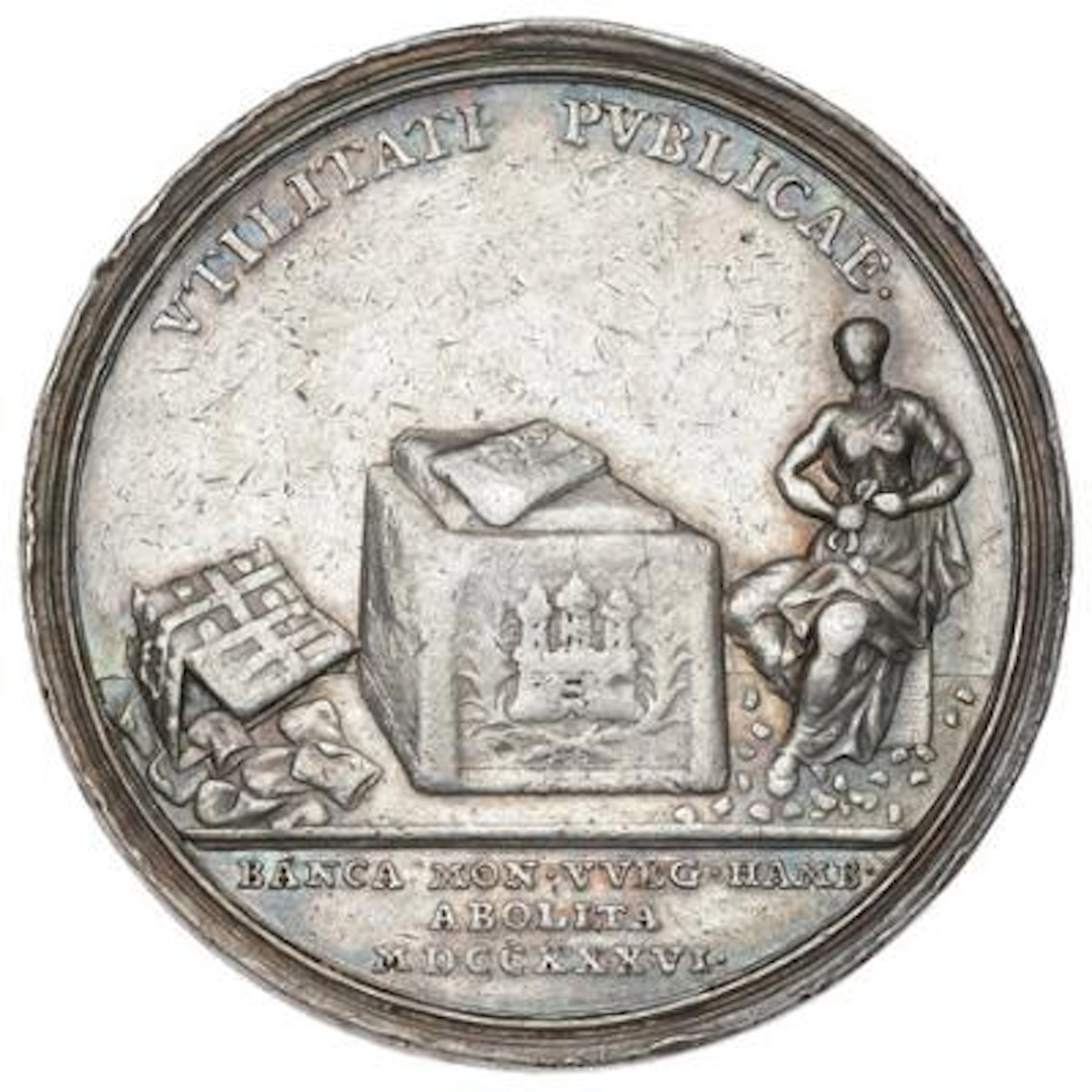 Christian VI, Settlement with Hamburg 1736, G.W. Wahl, Silver, 50