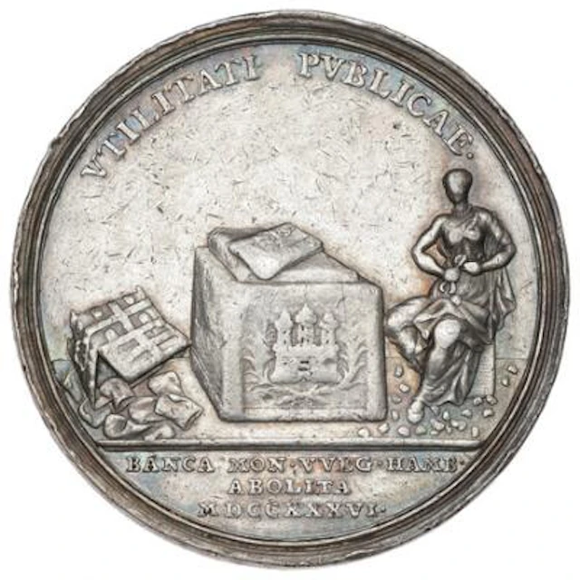 Christian VI, Settlement with Hamburg 1736, G.W. Wahl, Silver, 50