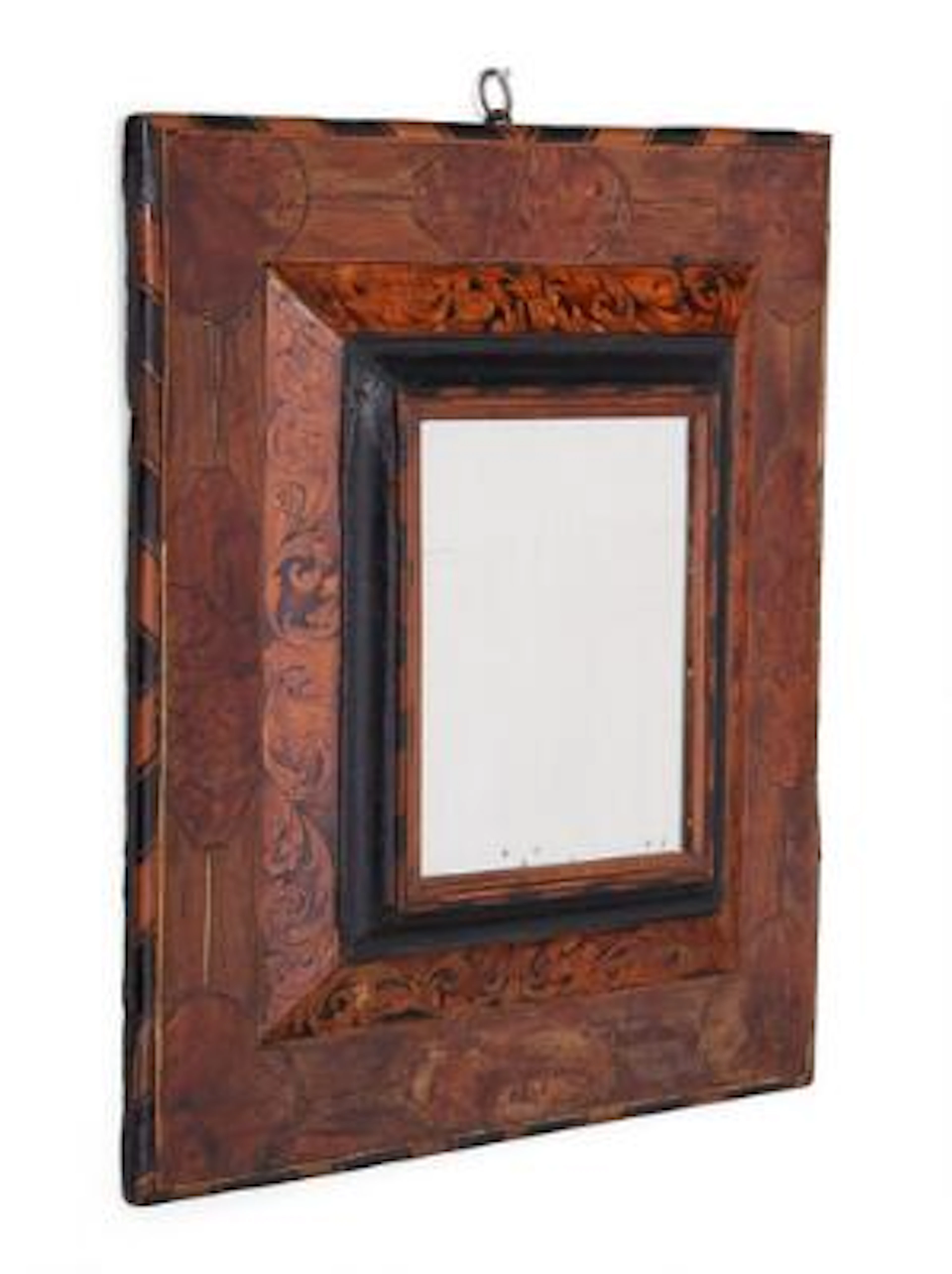 Noël Hache (1630-1675), attributed. Mirror of inlaid and ebonised