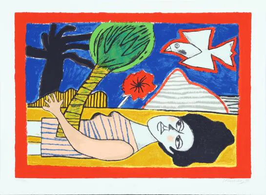 Corneille: “Plenitude de l'été”. Signed Corneille 98, XXV/XXX. Silkscreen