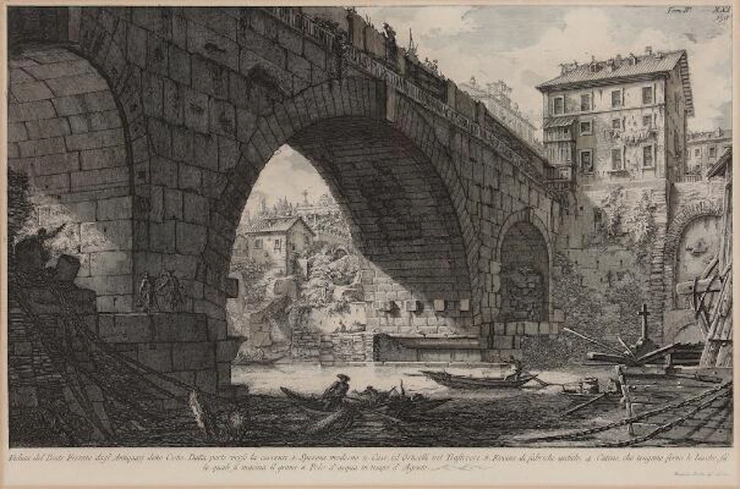 Giovanni Battista Piranesi, 19th century: "Veduta del Ponte Ferrato".