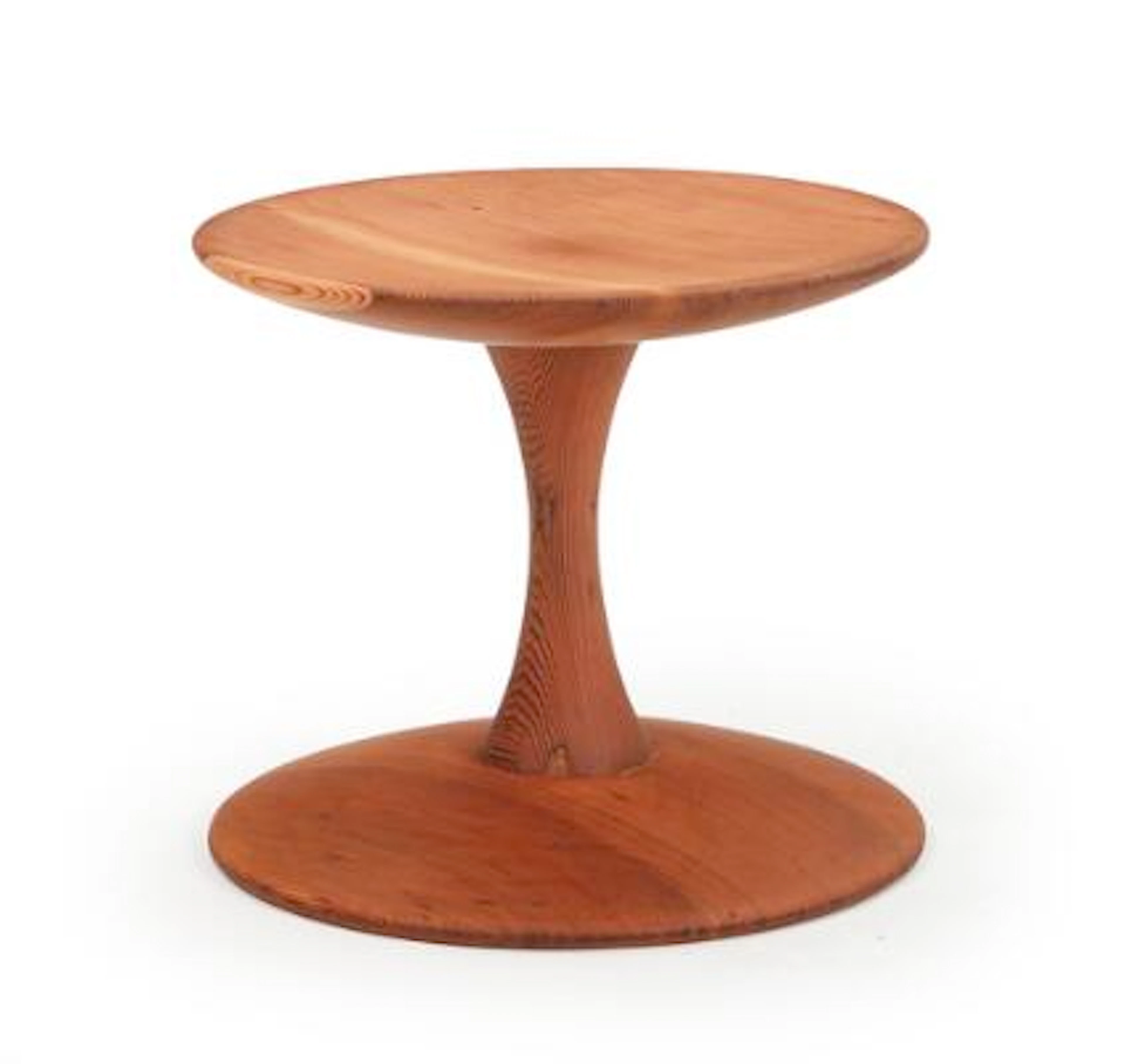 Nanna Ditzel: "Trisse". A low solid Oregon pine stool. Manufactured