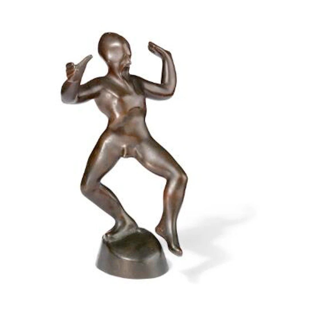 Jean René Gauguin: "Dansende mand med skæg", c. 1914. Signed monogram